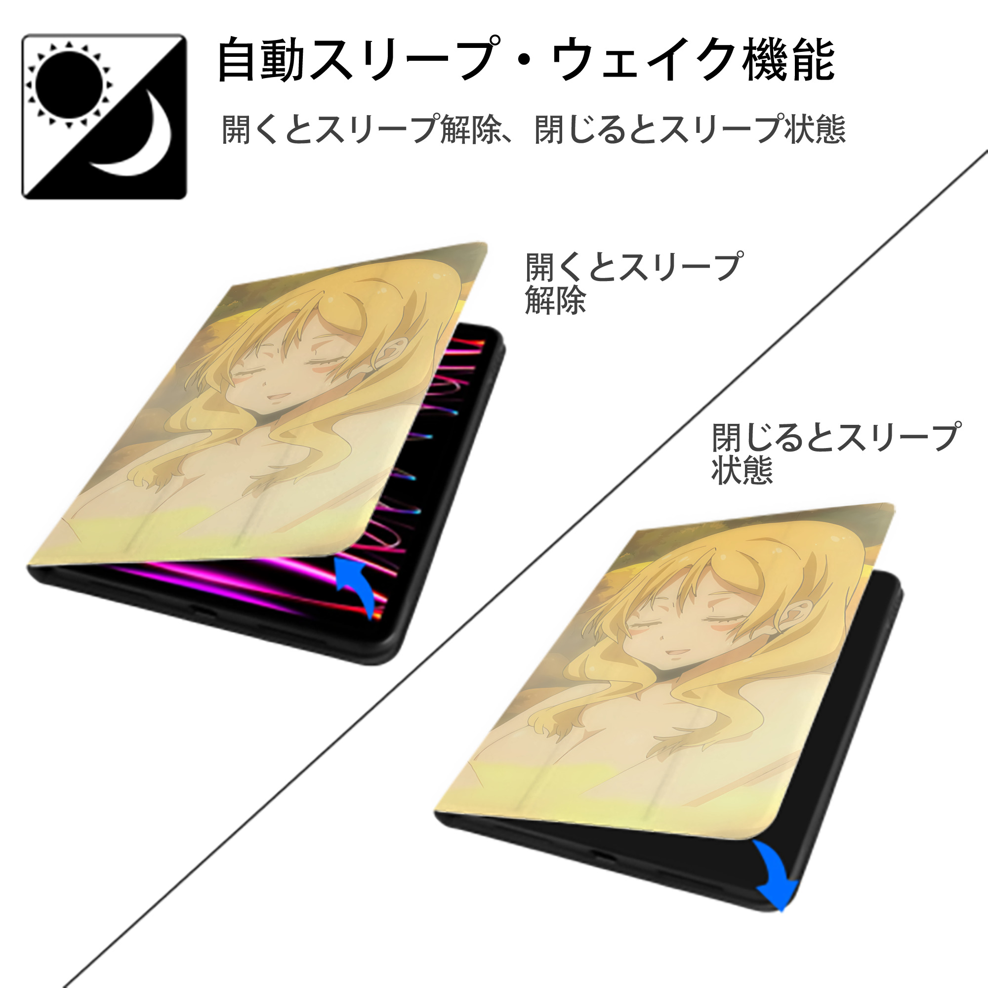 転スラ Regarding Reincarnated to Slime IPad ケース ブック型 PUレザー TPU 耐衝撃 軽量 薄型 ペン収納なし 全面保護 IPad 各モデル対応