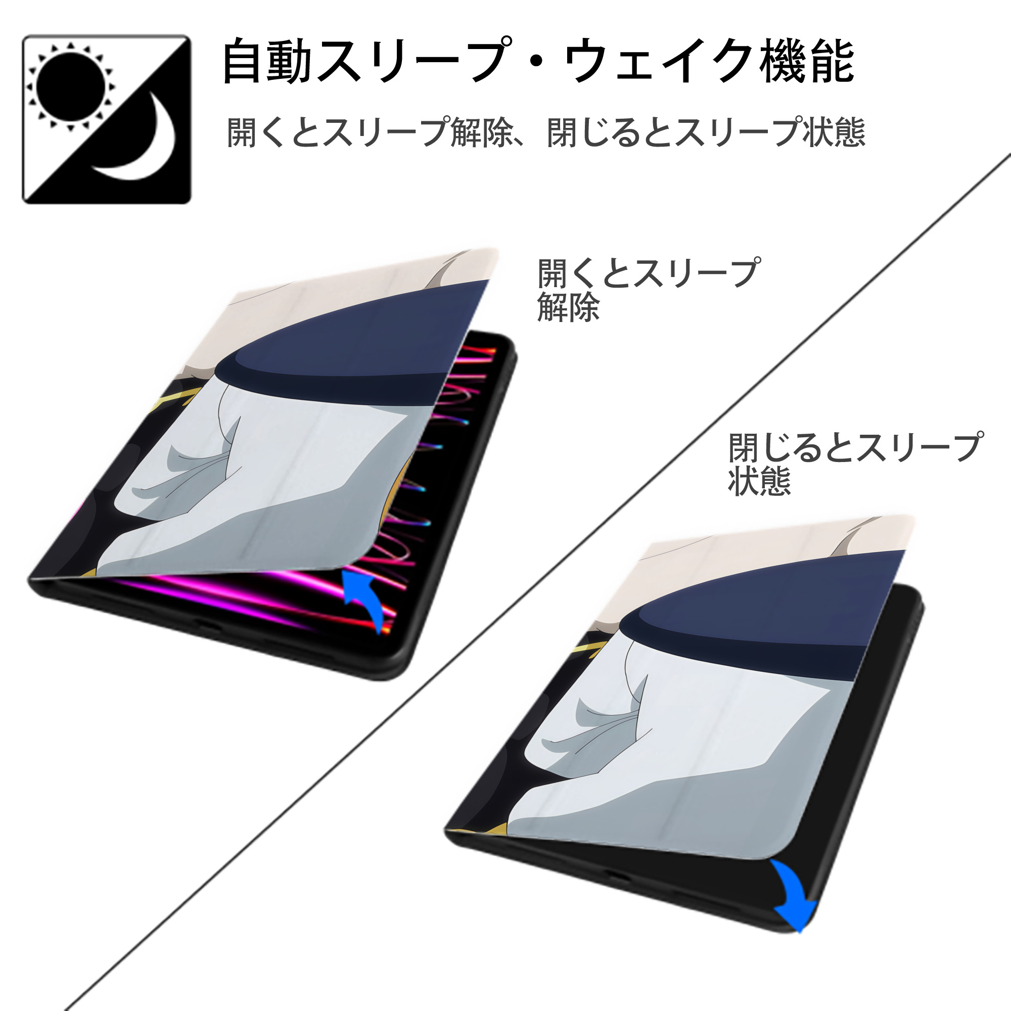転スラ Regarding Reincarnated to Slime IPad ケース ブック型 PUレザー TPU 耐衝撃 軽量 薄型 ペン収納なし 全面保護 IPad 各モデル対応