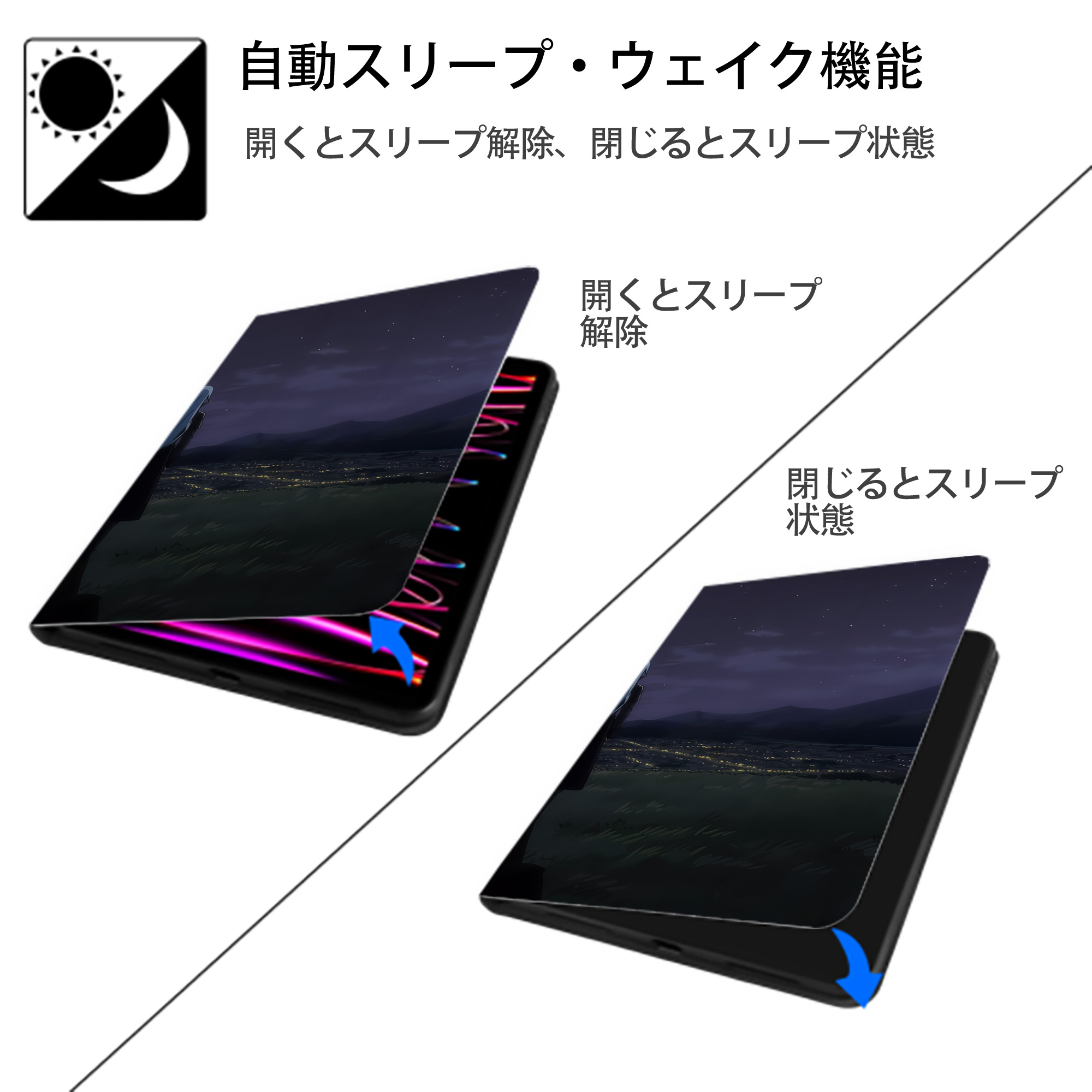 転スラ Regarding Reincarnated to Slime IPad ケース ブック型 PUレザー TPU 耐衝撃 軽量 薄型 ペン収納なし 全面保護 IPad 各モデル対応