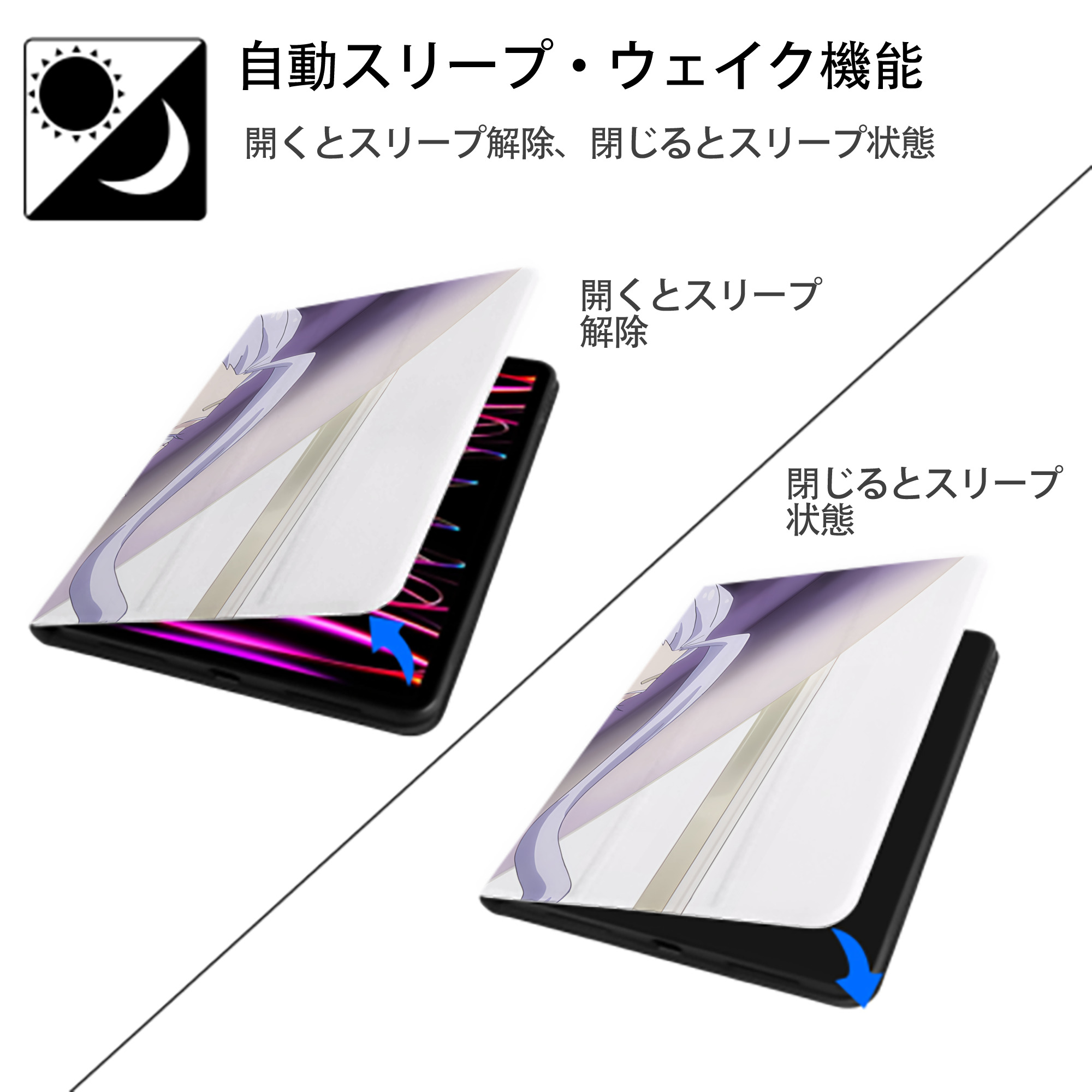転スラ Regarding Reincarnated to Slime IPad ケース ブック型 PUレザー TPU 耐衝撃 軽量 薄型 ペン収納なし 全面保護 IPad 各モデル対応