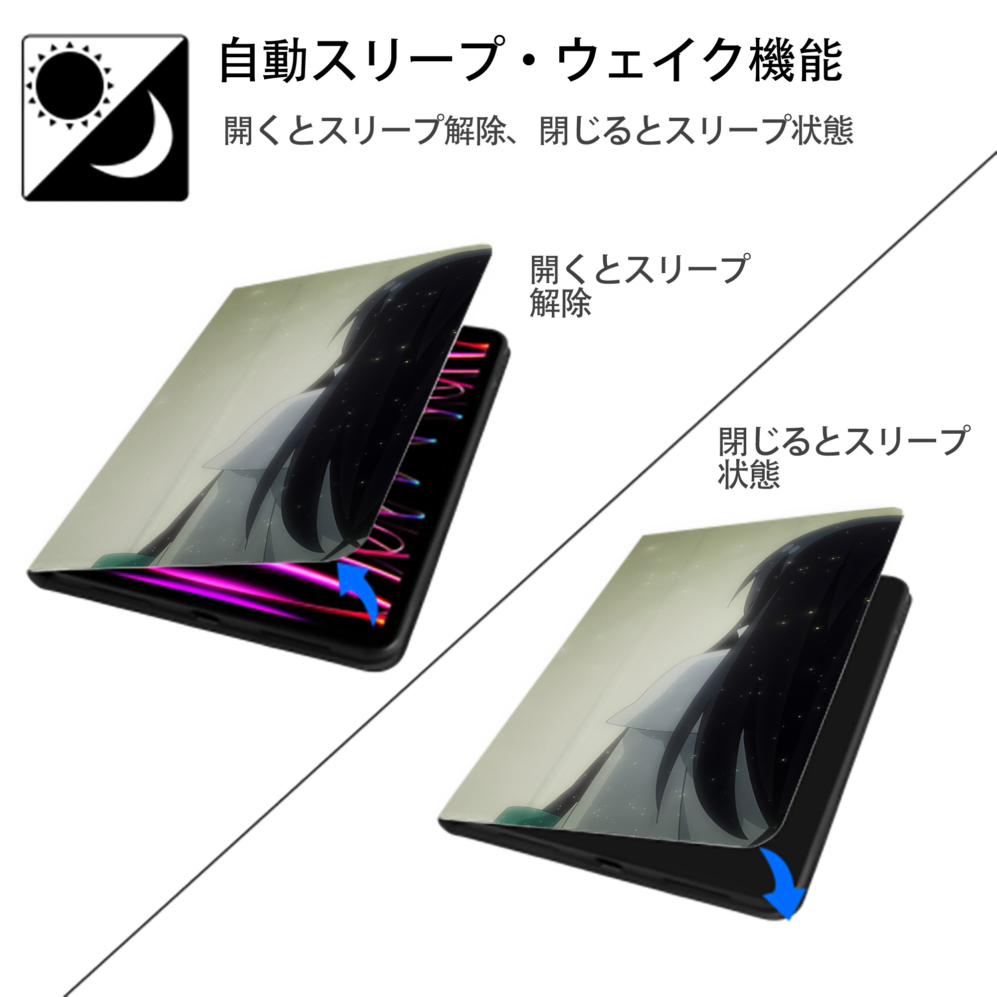 転スラ Regarding Reincarnated to Slime IPad ケース ブック型 PUレザー TPU 耐衝撃 軽量 薄型 ペン収納なし 全面保護 IPad 各モデル対応
