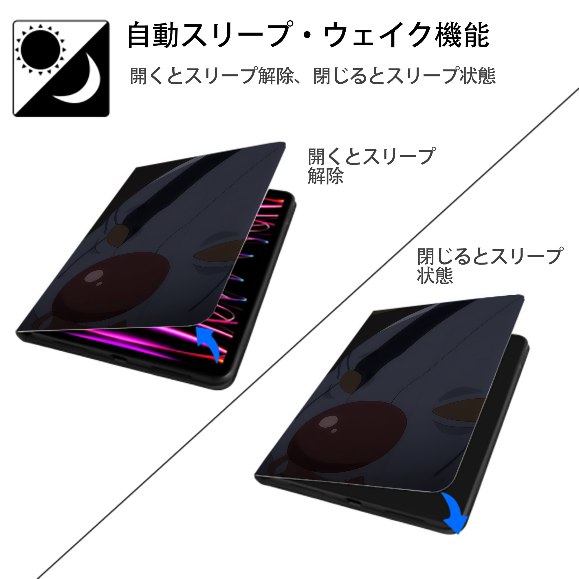 転スラ Regarding Reincarnated to Slime IPad ケース ブック型 PUレザー TPU 耐衝撃 軽量 薄型 ペン収納なし 全面保護 IPad 各モデル対応