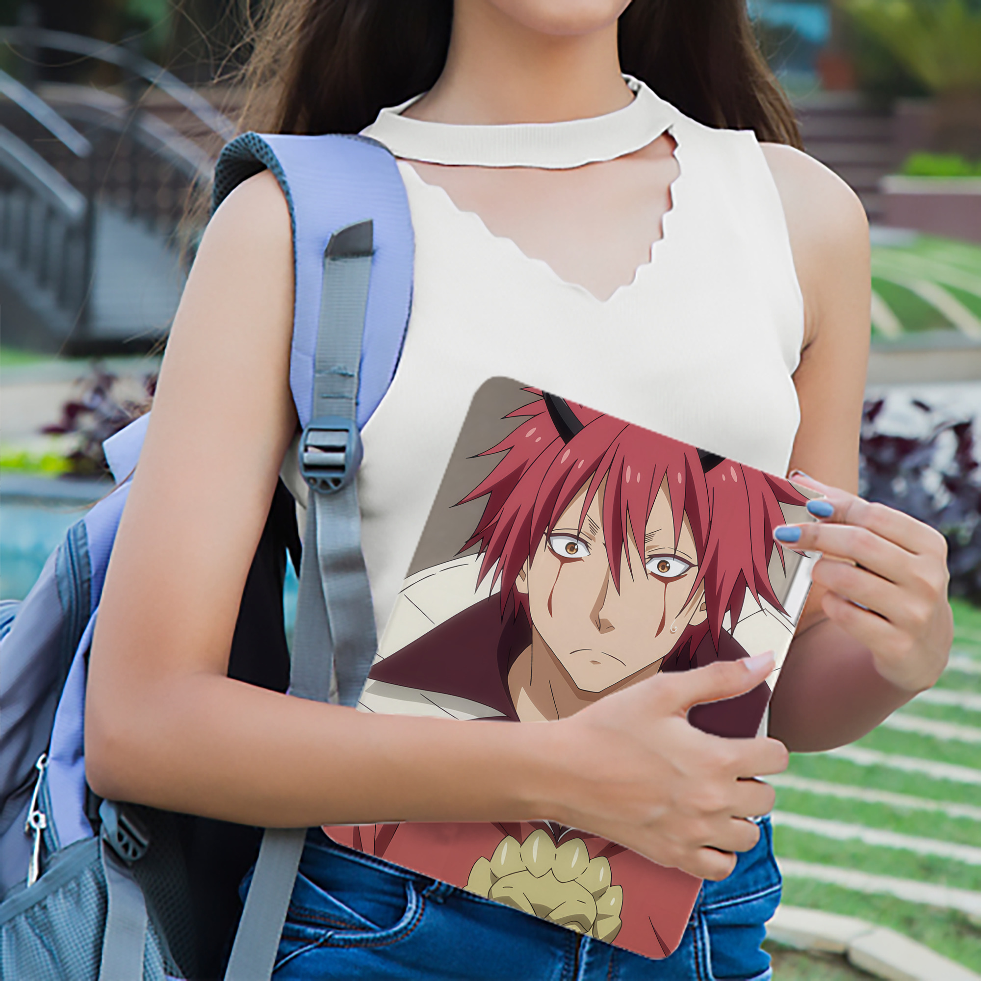 転スラ Regarding Reincarnated to Slime IPadケース ペンホルダー付き ブックスタイルデザイン