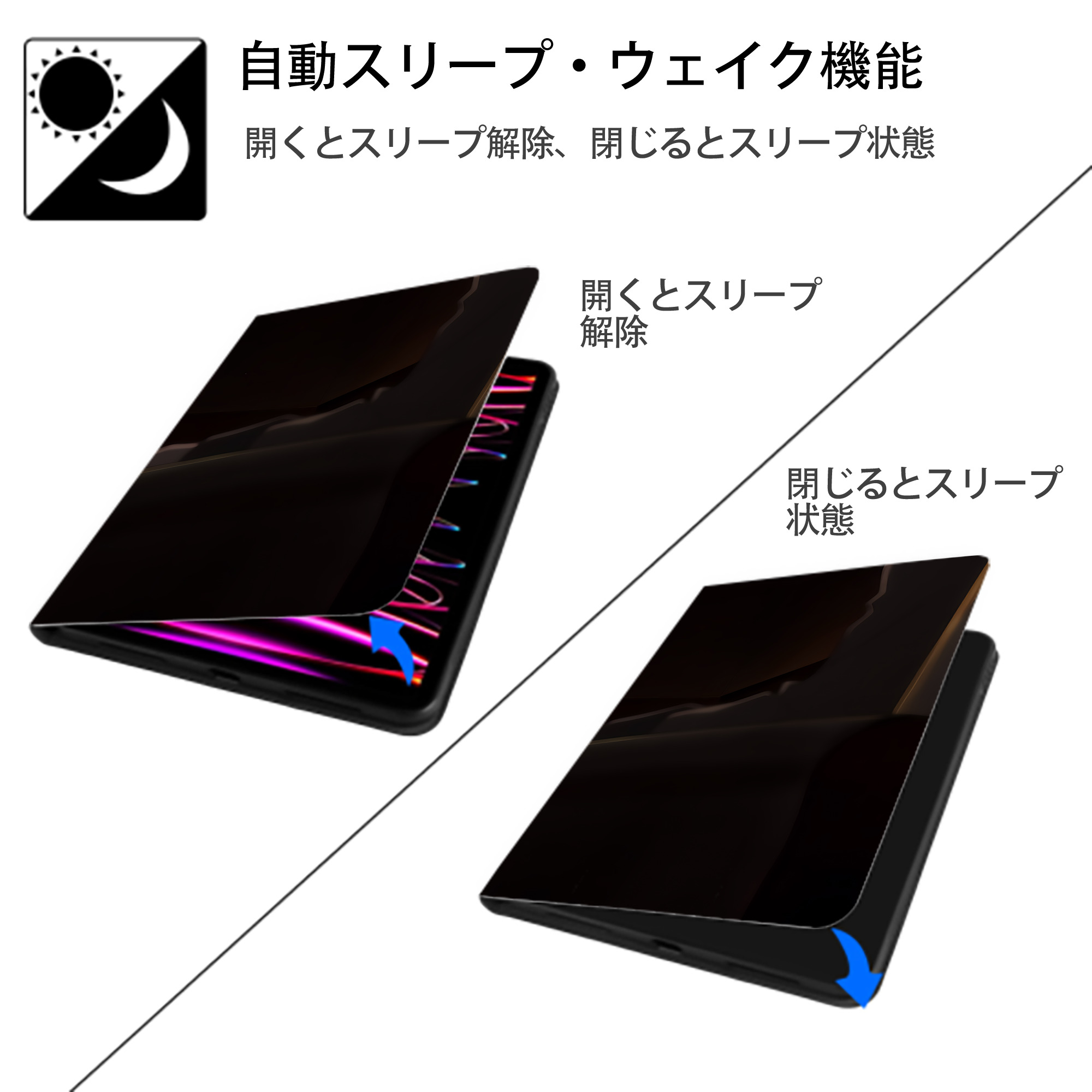 転スラ Regarding Reincarnated to Slime IPadケース ペンホルダー付き ブックスタイルデザイン
