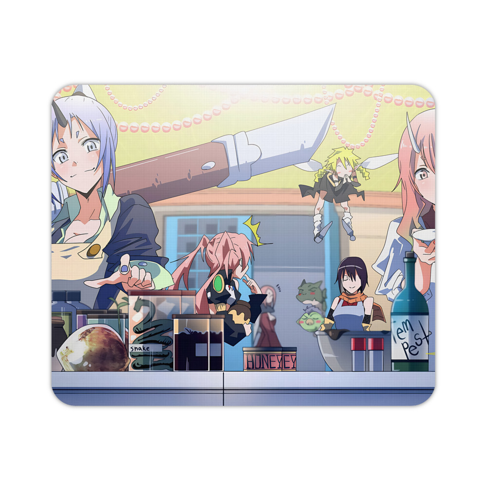 （画像用） 転スラ Regarding Reincarnated to Slime マウスパッド ステッチ加工 ラバー素材 防水 滑り止め 超薄型 ゲーミング/オフィス対応