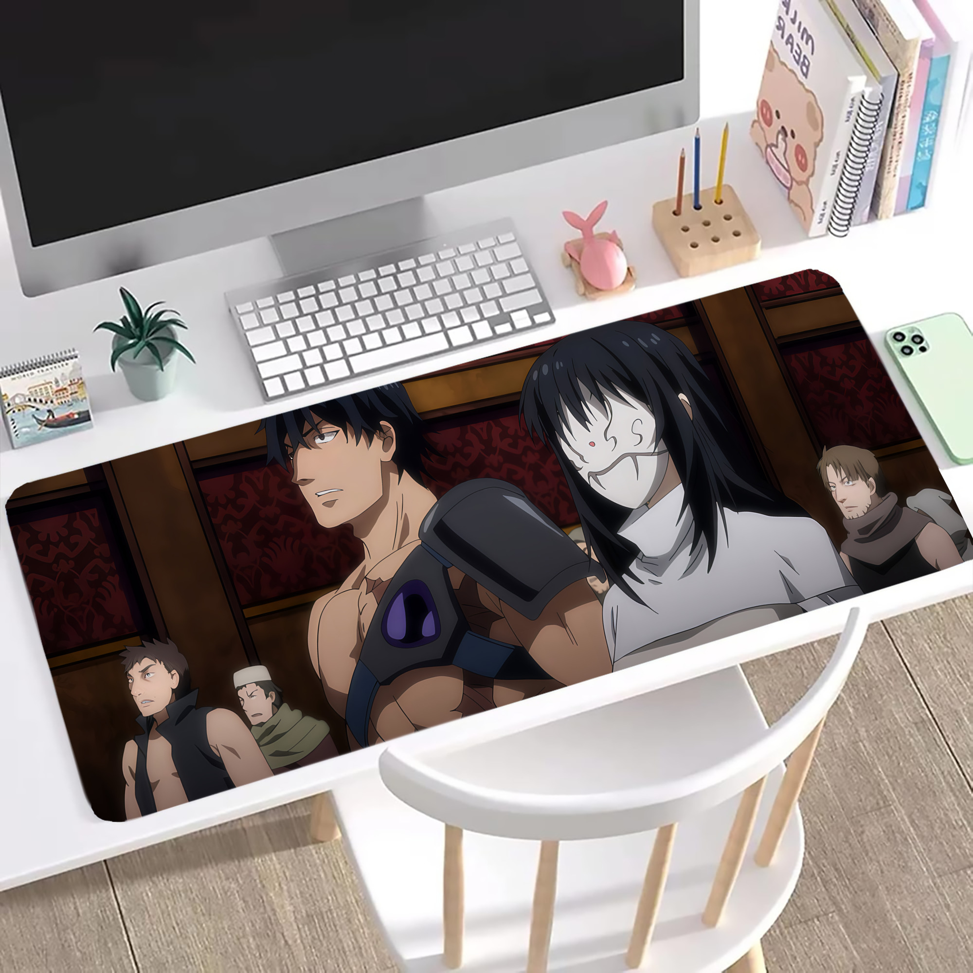 （画像用） 転スラ Regarding Reincarnated to Slime ステッチ加工 大判デスクマット／滑り止めマウスパッド