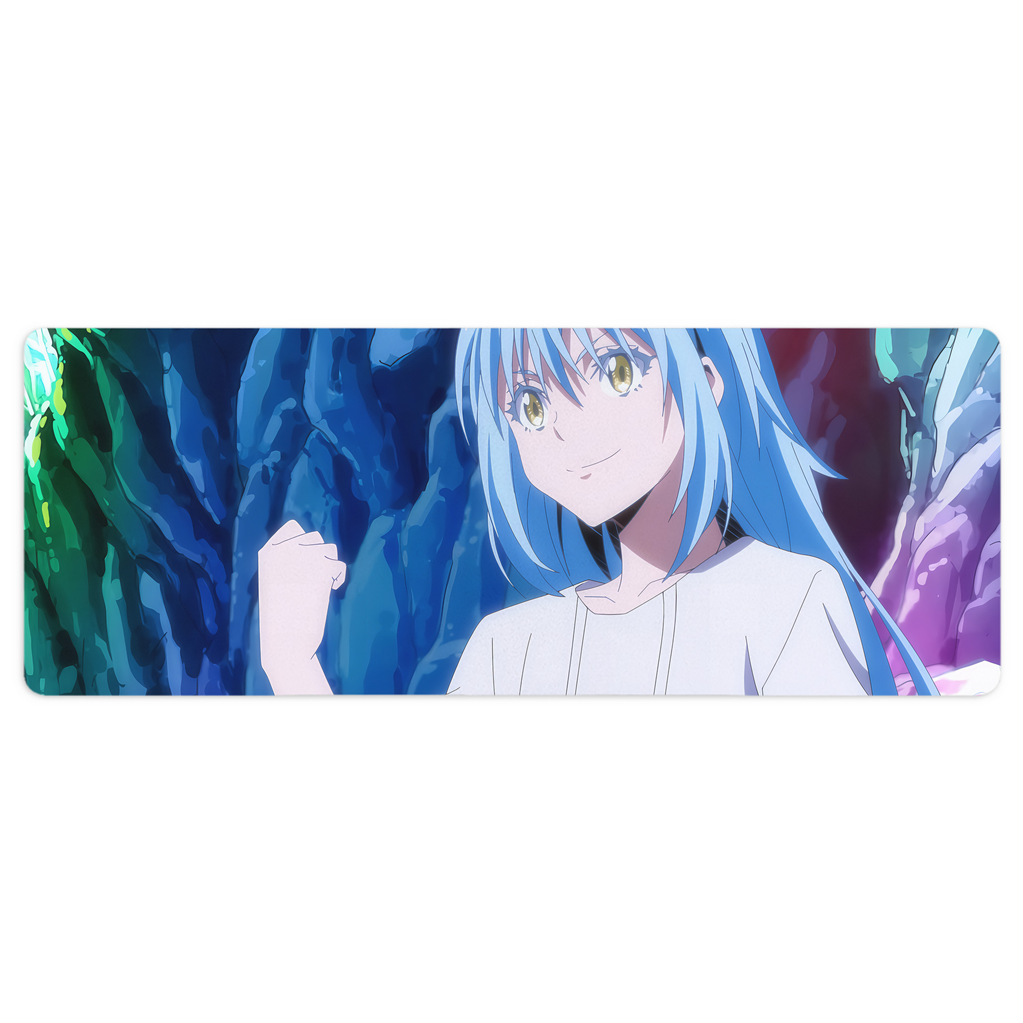 （画像用） 転スラ Regarding Reincarnated to Slime ステッチ加工 大判デスクマット／滑り止めマウスパッド