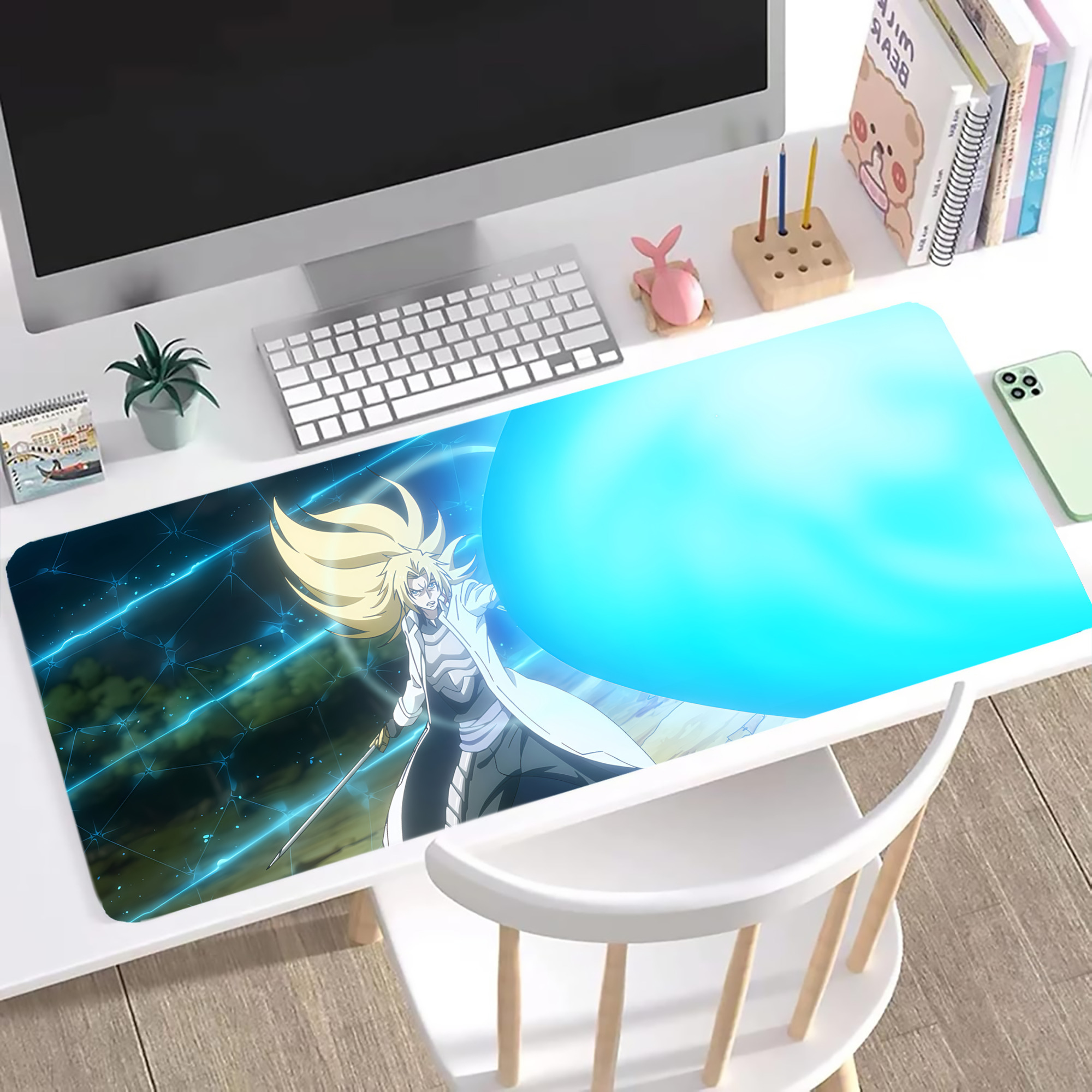 （画像用） 転スラ Regarding Reincarnated to Slime ステッチ加工 大判デスクマット／滑り止めマウスパッド