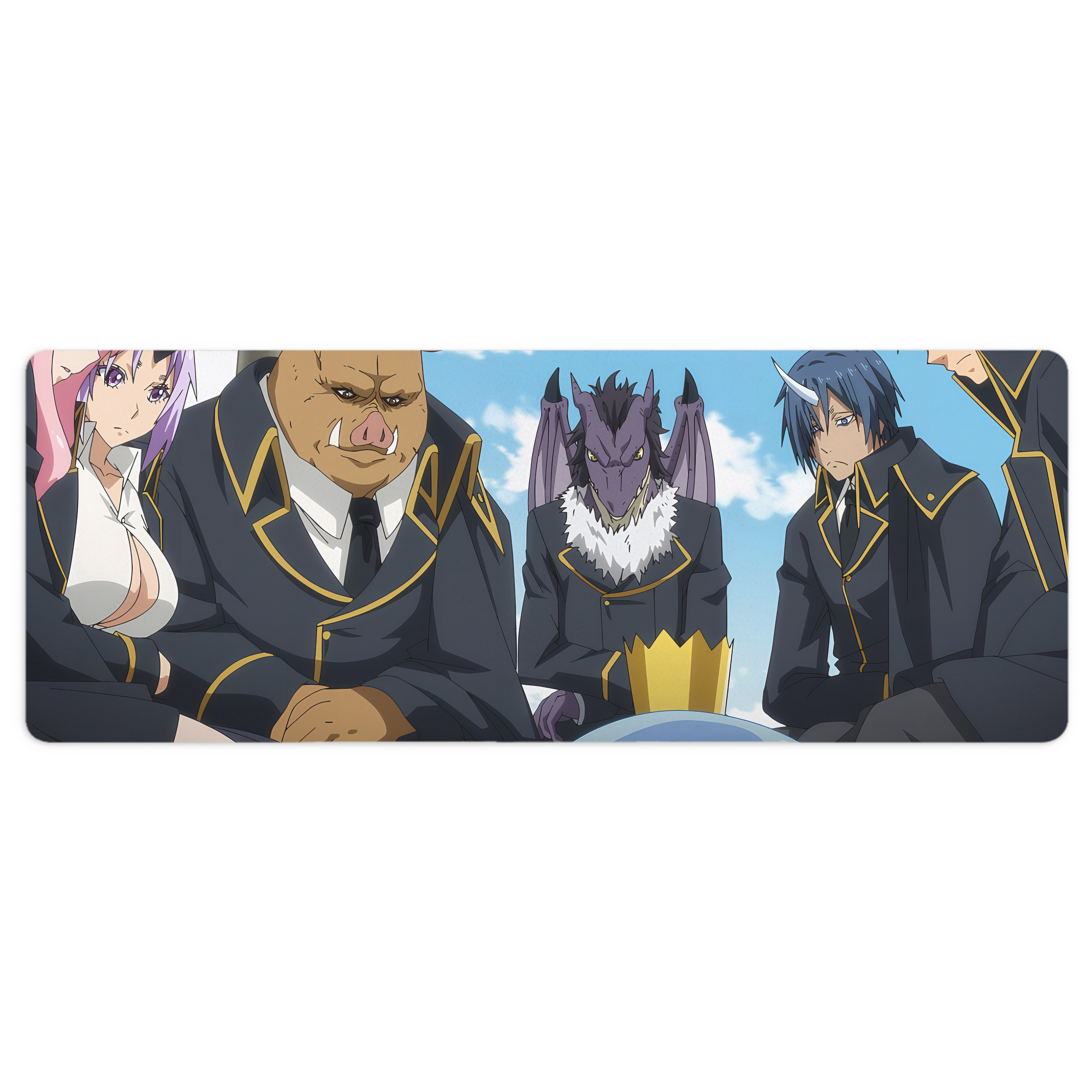 （画像用） 転スラ Regarding Reincarnated to Slime ステッチ加工 大判デスクマット／滑り止めマウスパッド