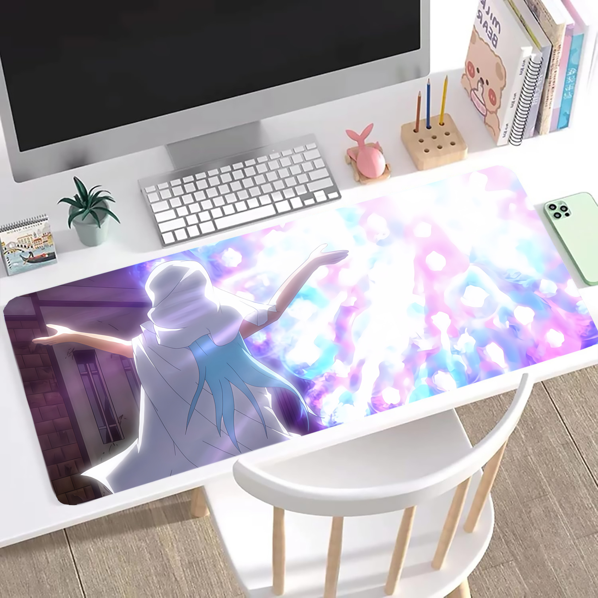 （画像用） 転スラ Regarding Reincarnated to Slime ステッチ加工 大判デスクマット／滑り止めマウスパッド
