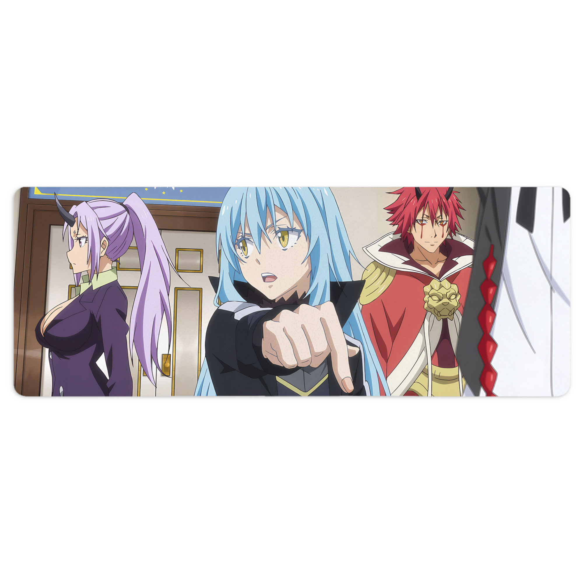 （画像用） 転スラ Regarding Reincarnated to Slime ステッチ加工 大判デスクマット／滑り止めマウスパッド
