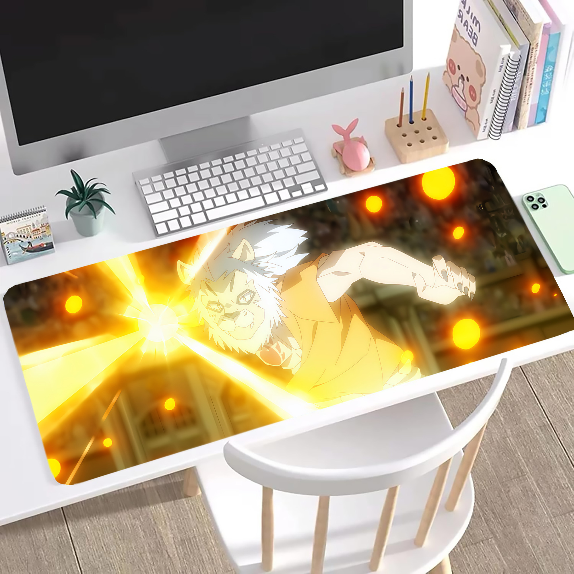 （画像用） 転スラ Regarding Reincarnated to Slime ステッチ加工 大判デスクマット／滑り止めマウスパッド
