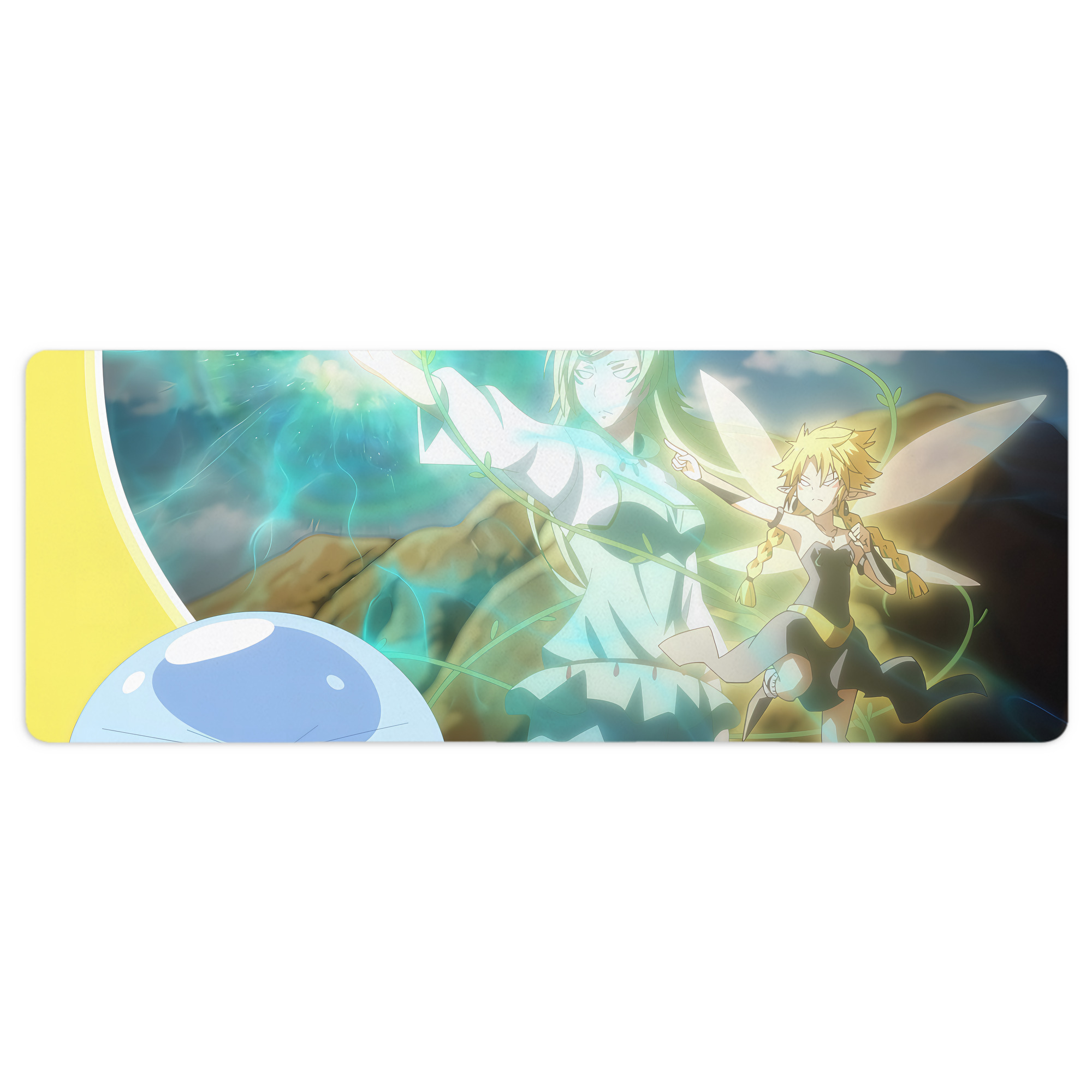 （画像用） 転スラ Regarding Reincarnated to Slime ステッチ加工 大判デスクマット／滑り止めマウスパッド