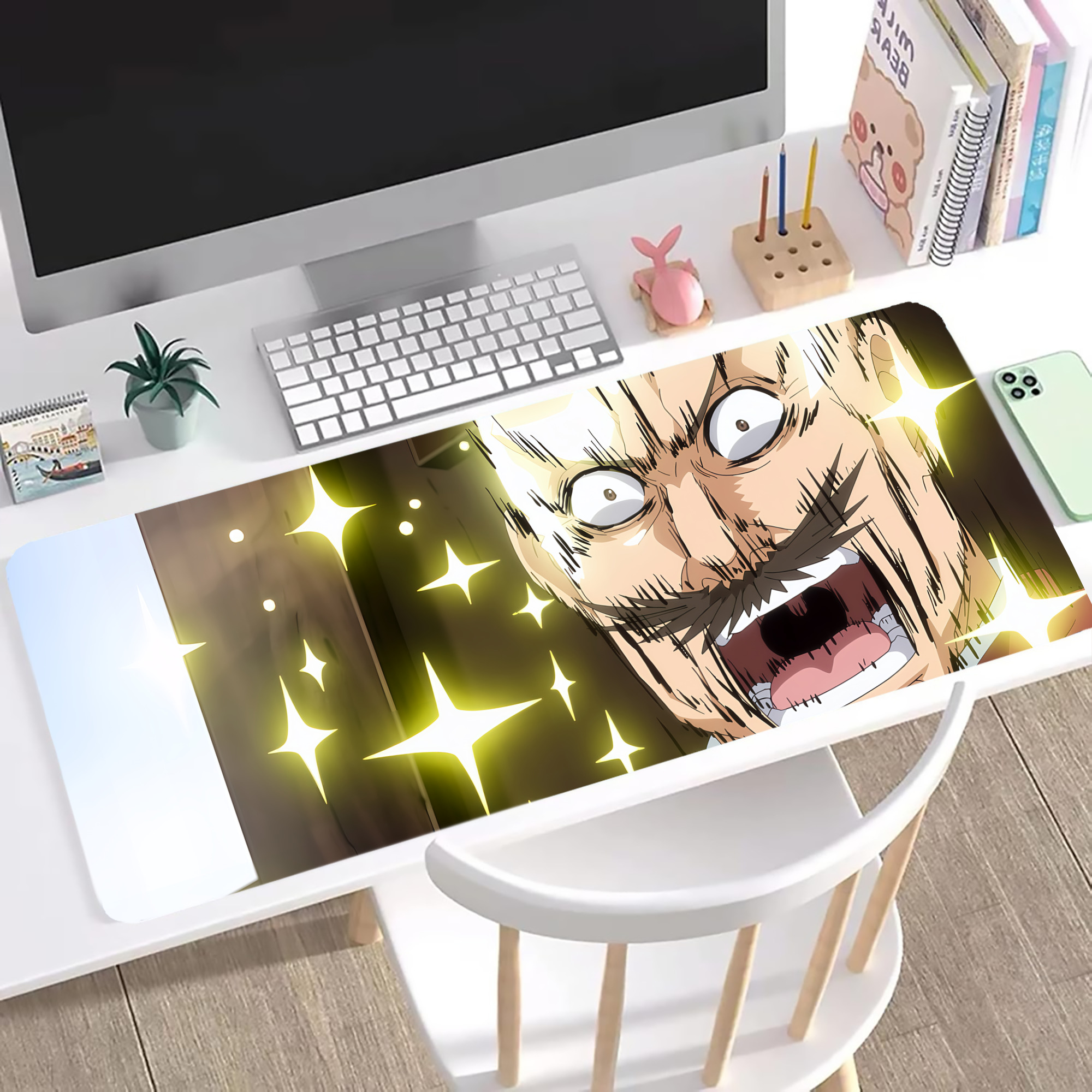 （画像用） 転スラ Regarding Reincarnated to Slime ステッチ加工 大判デスクマット／滑り止めマウスパッド