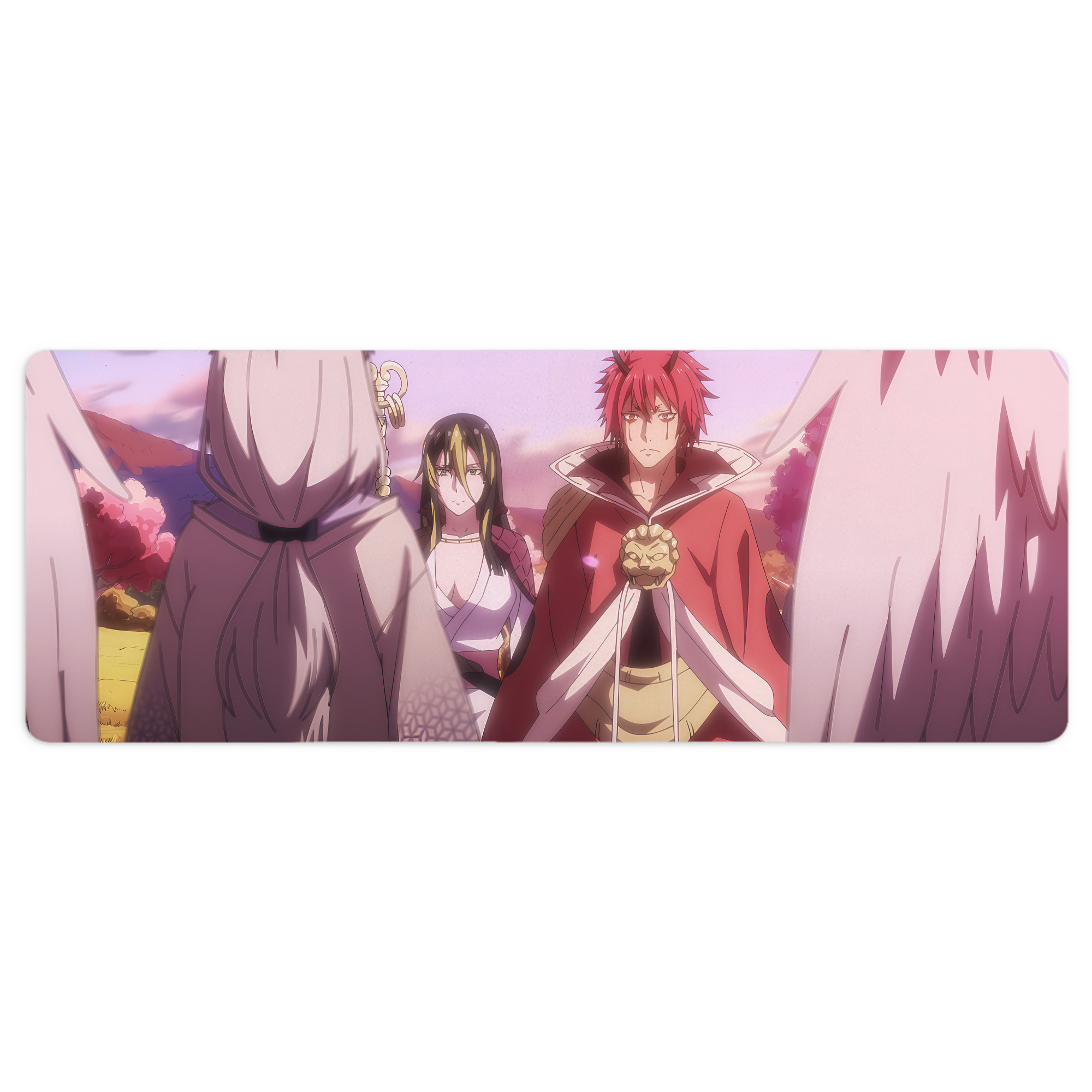 （画像用） 転スラ Regarding Reincarnated to Slime ステッチ加工 大判デスクマット／滑り止めマウスパッド