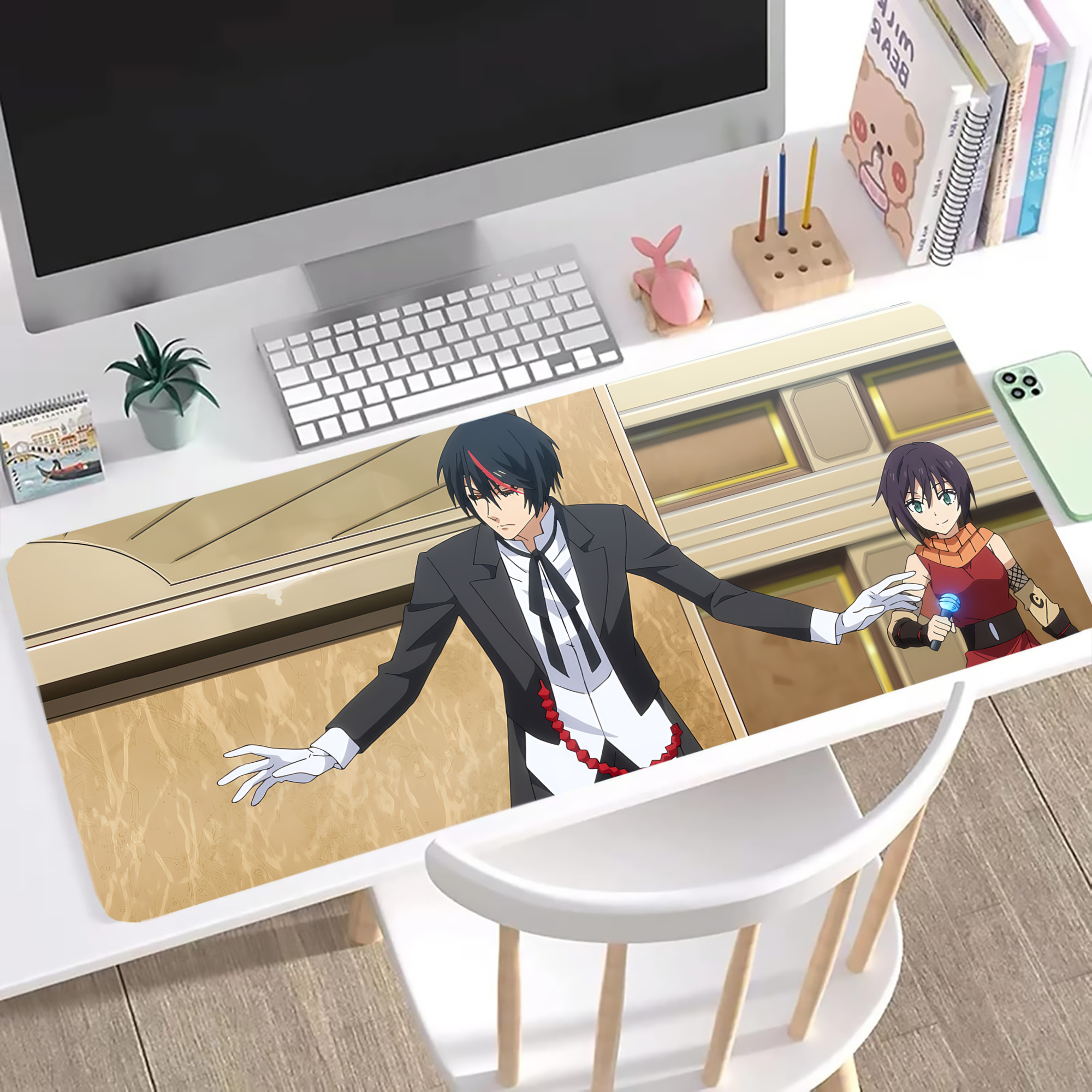 （画像用） 転スラ Regarding Reincarnated to Slime ステッチ加工 大判デスクマット／滑り止めマウスパッド