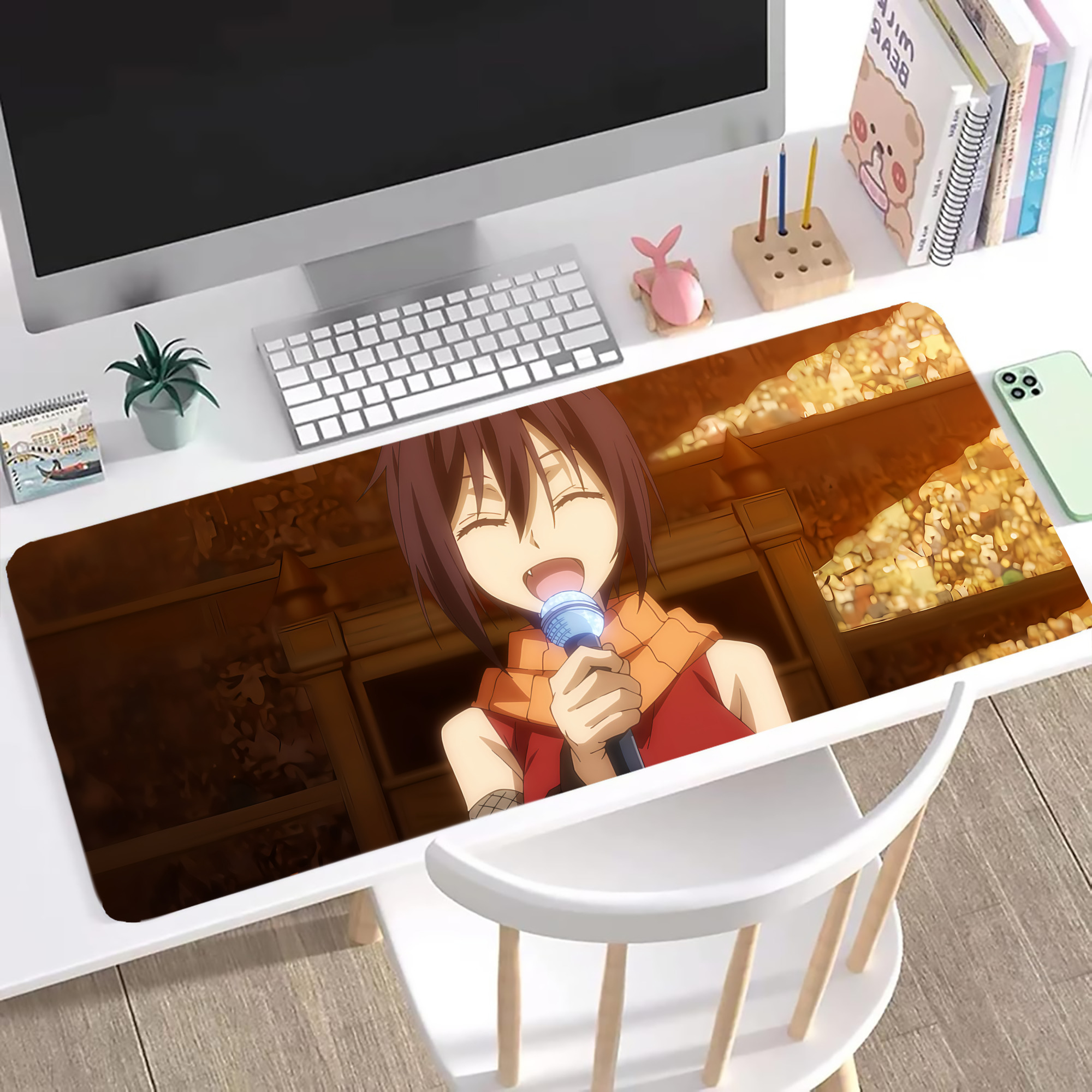 （画像用） 転スラ Regarding Reincarnated to Slime ステッチ加工 大判デスクマット／滑り止めマウスパッド