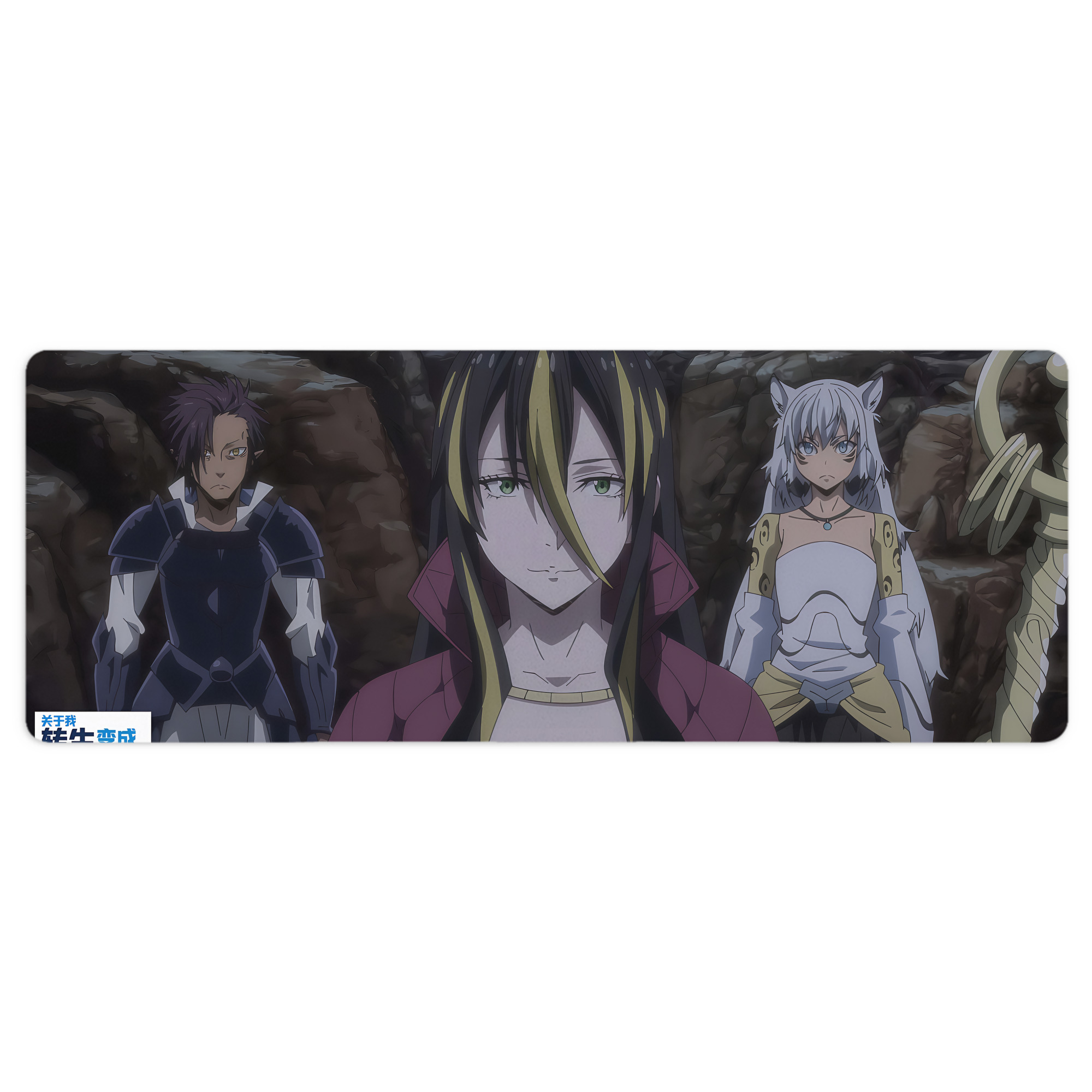 （画像用） 転スラ Regarding Reincarnated to Slime ステッチ加工 大判デスクマット／滑り止めマウスパッド