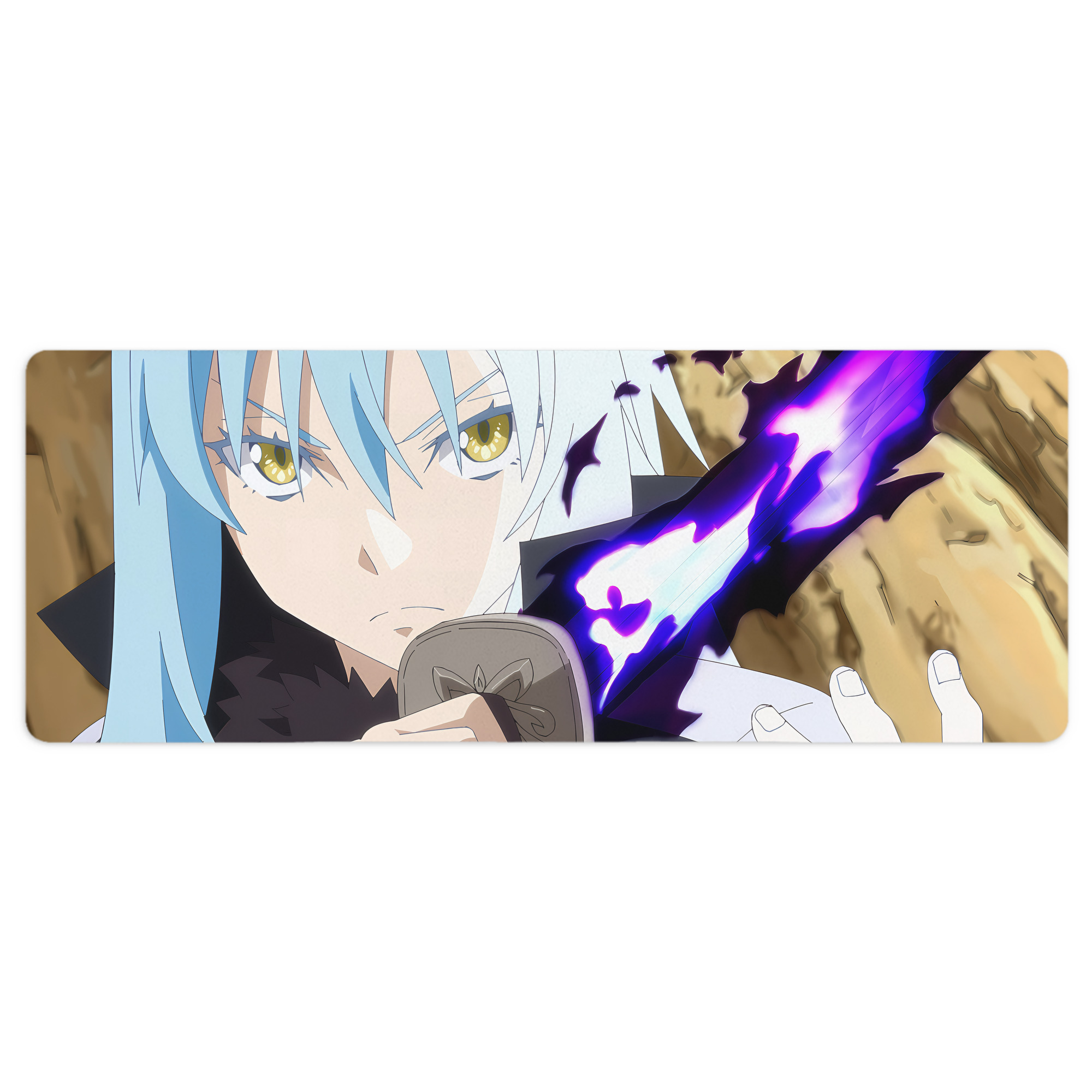 （画像用） 転スラ Regarding Reincarnated to Slime ステッチ加工 大判デスクマット／滑り止めマウスパッド