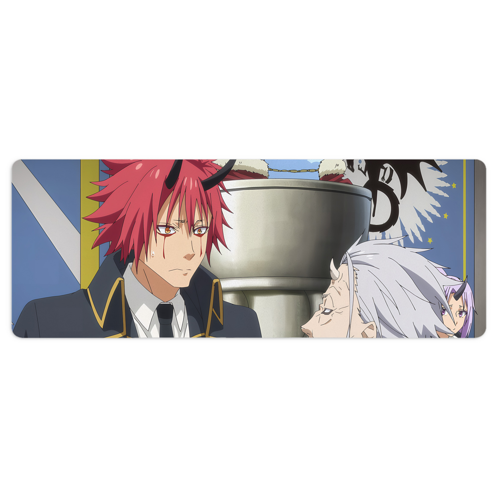 （画像用） 転スラ Regarding Reincarnated to Slime ステッチ加工 大判デスクマット／滑り止めマウスパッド