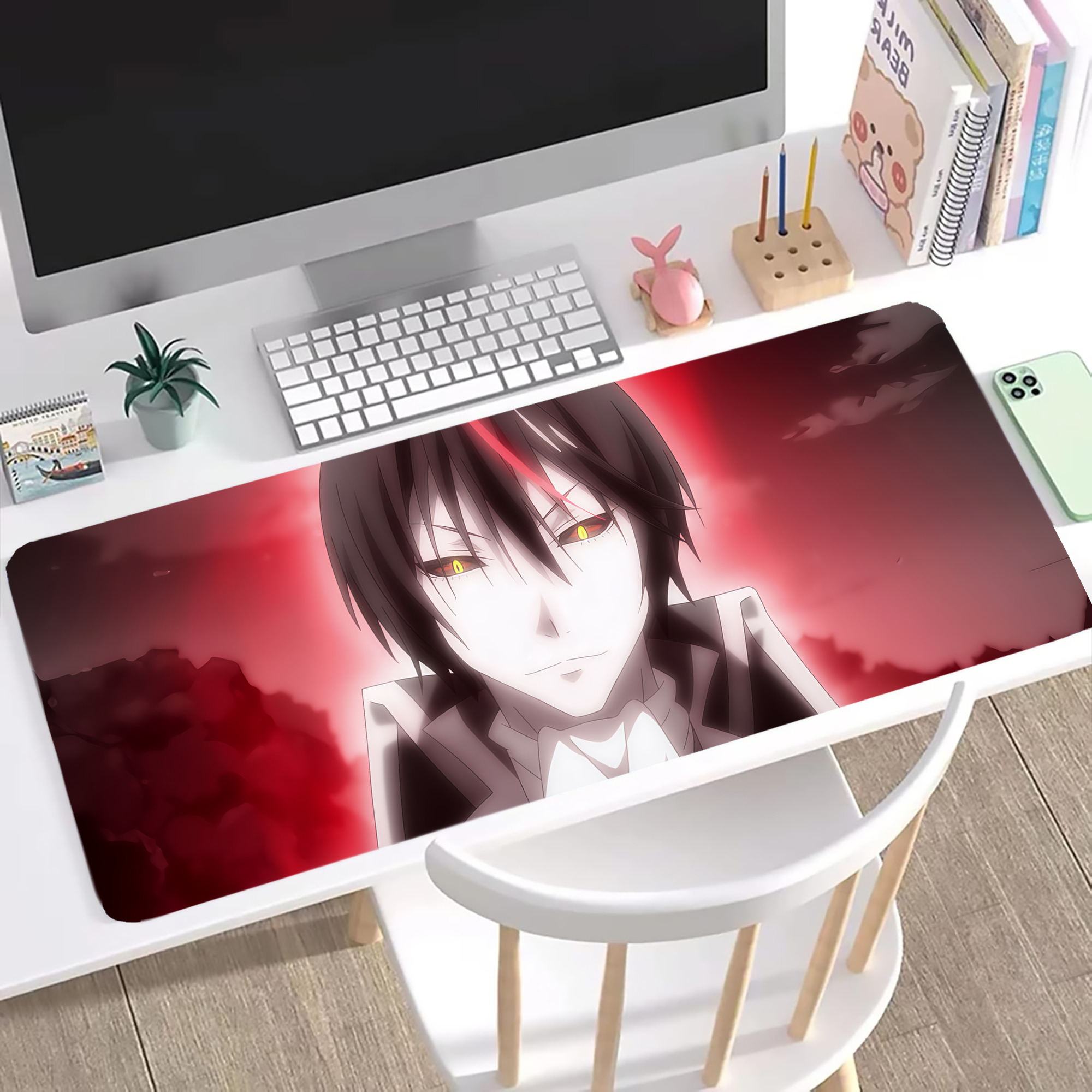 （画像用） 転スラ Regarding Reincarnated to Slime ステッチ加工 大判デスクマット／滑り止めマウスパッド
