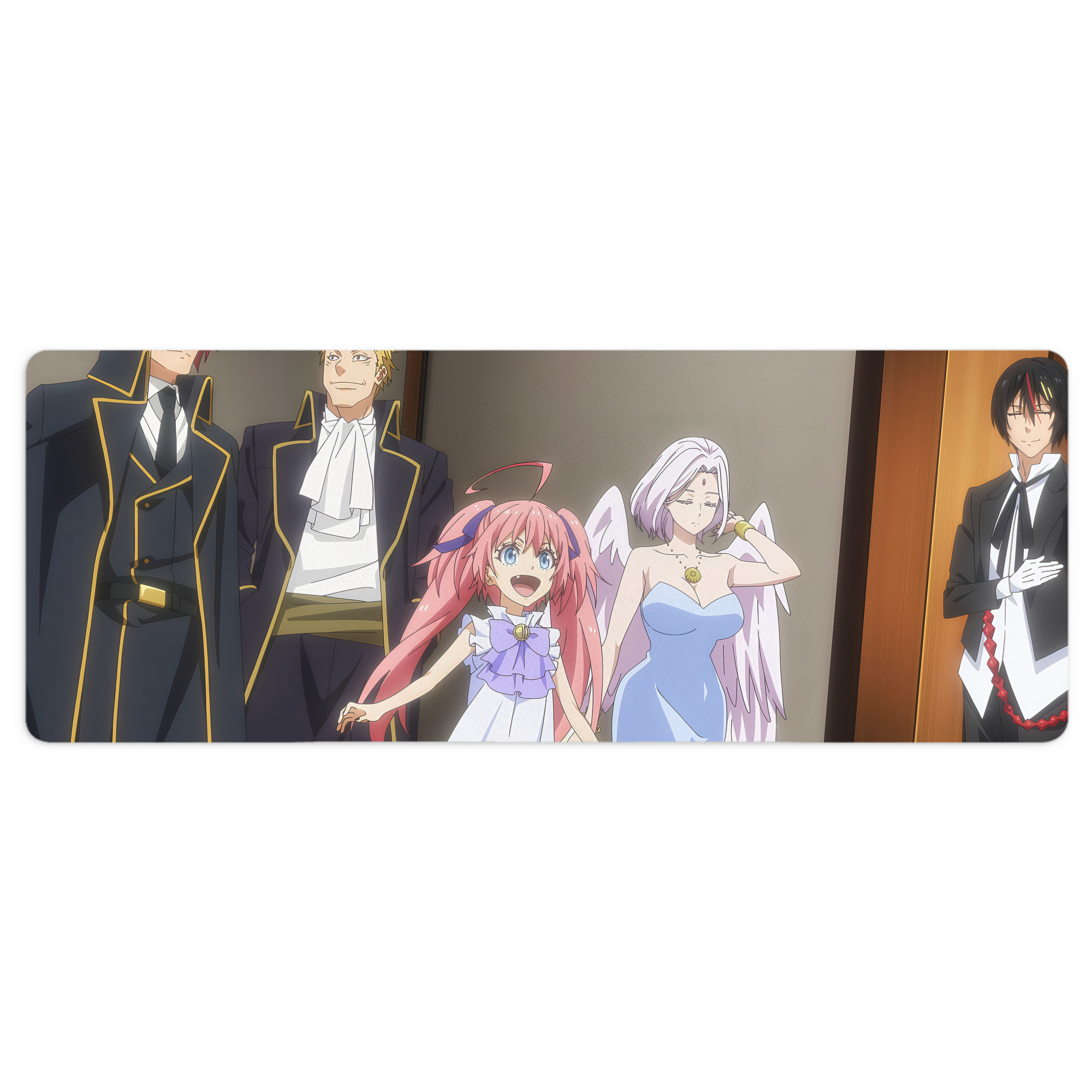 （画像用） 転スラ Regarding Reincarnated to Slime ステッチ加工 大判デスクマット／滑り止めマウスパッド