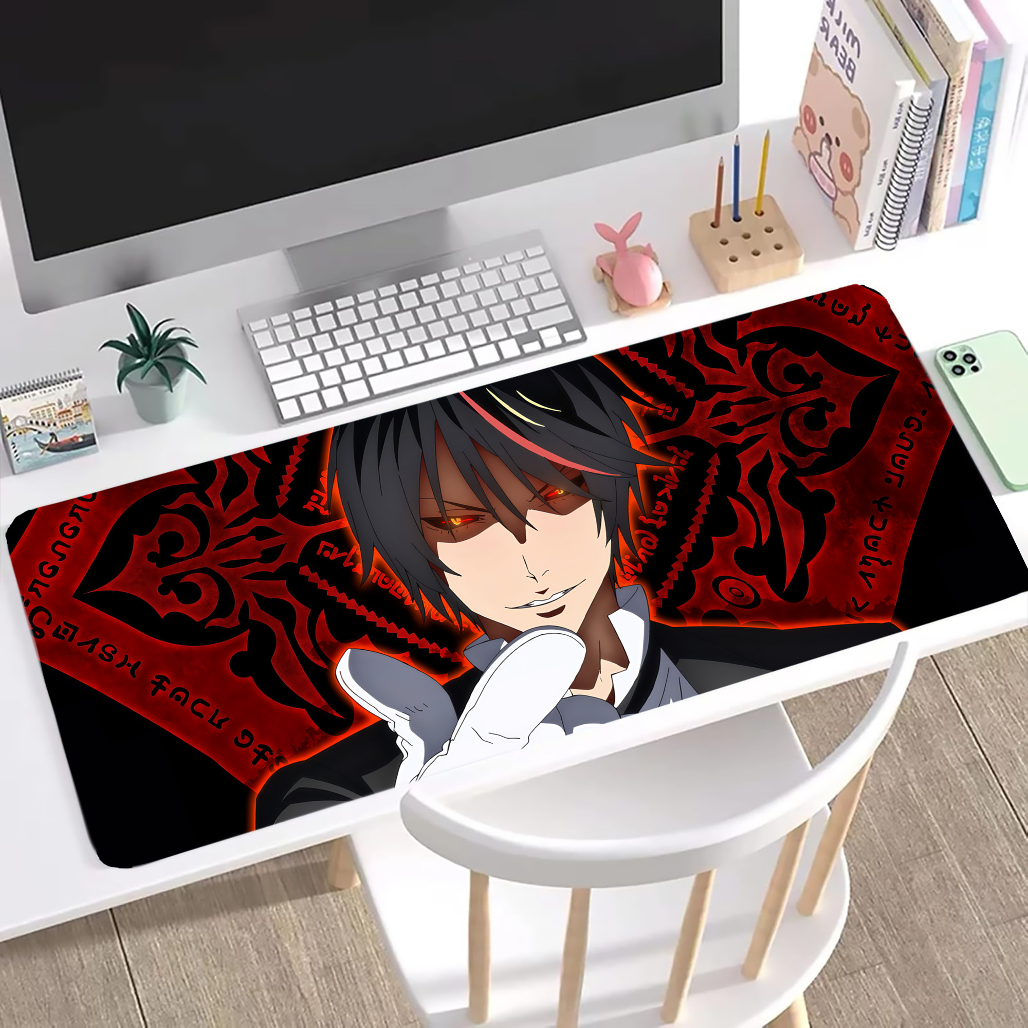 （画像用） 転スラ Regarding Reincarnated to Slime ステッチ加工 大判デスクマット／滑り止めマウスパッド