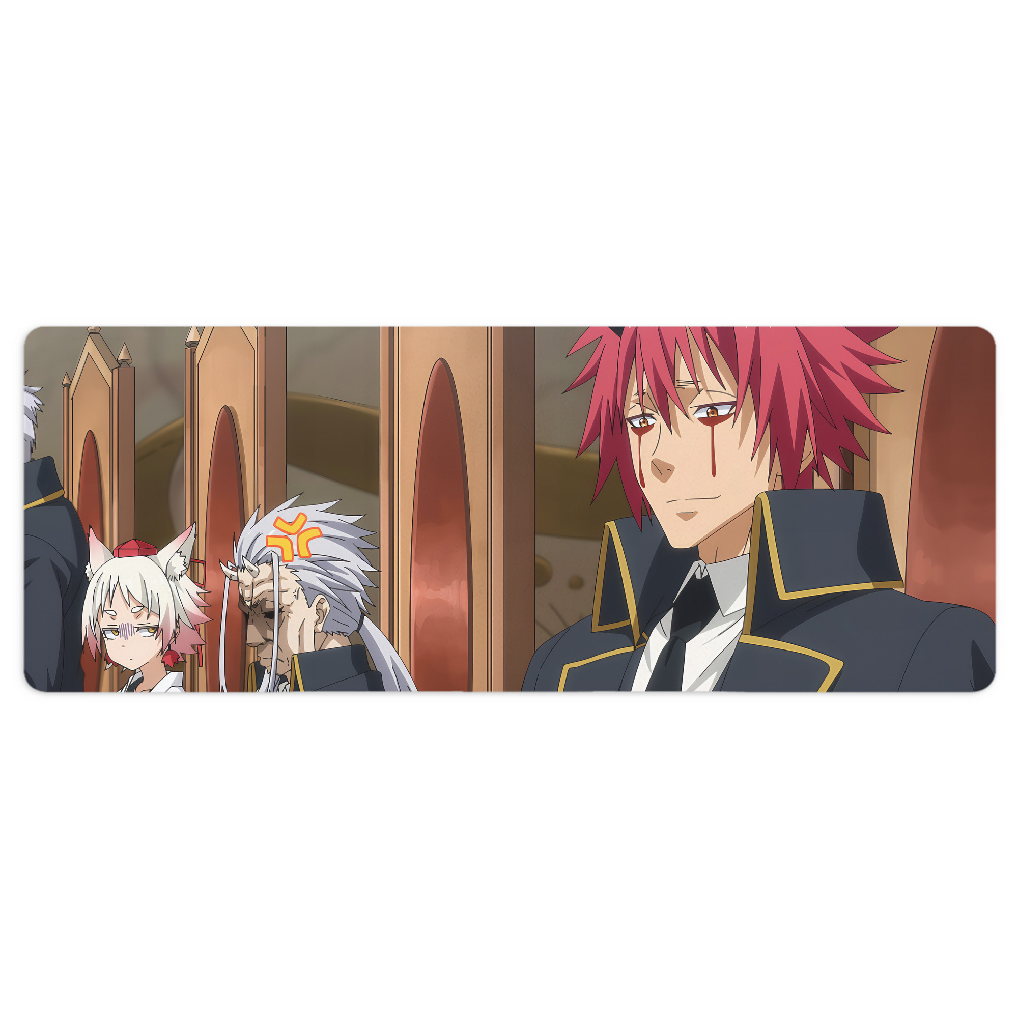 （画像用） 転スラ Regarding Reincarnated to Slime ステッチ加工 大判デスクマット／滑り止めマウスパッド