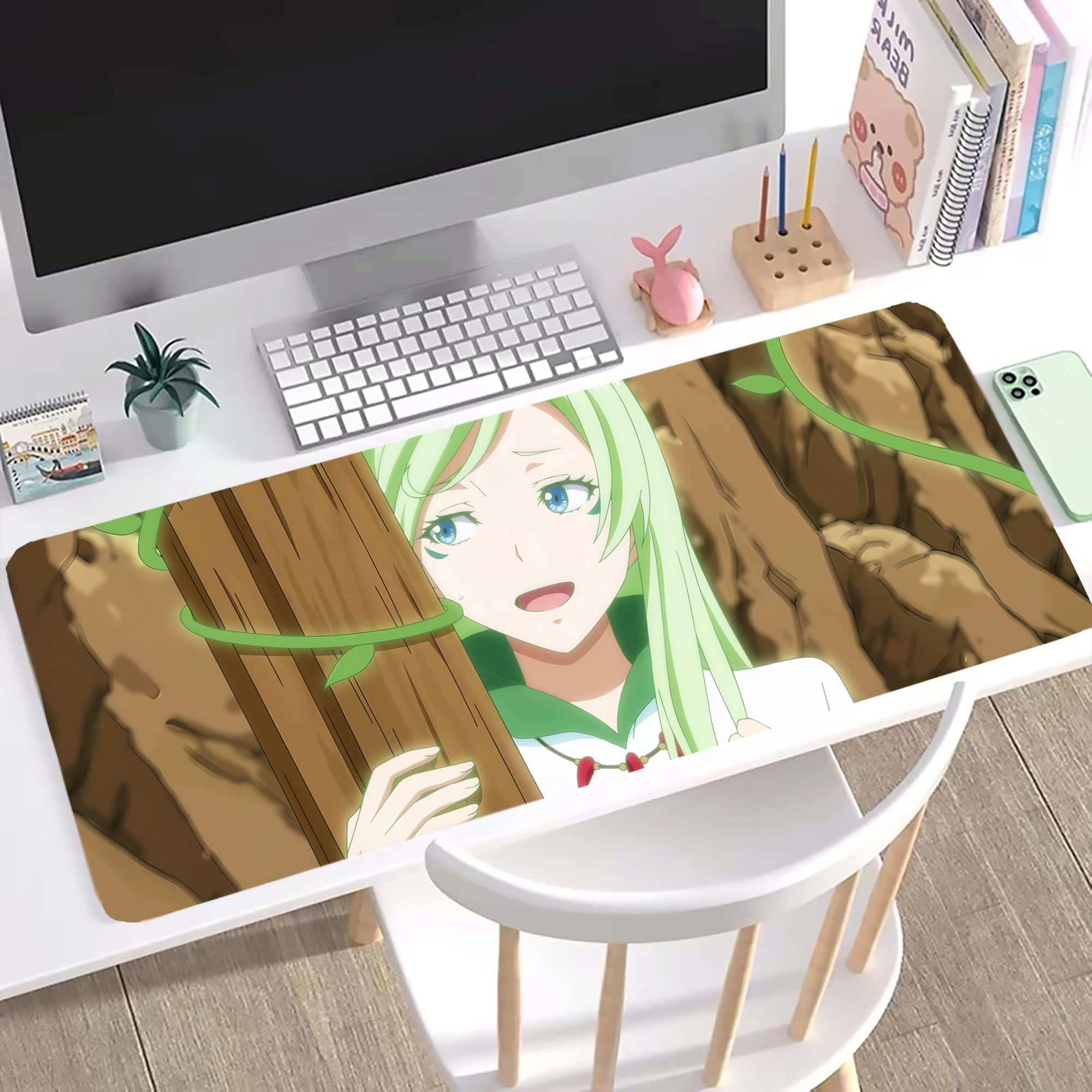 （画像用） 転スラ Regarding Reincarnated to Slime ステッチ加工 大判デスクマット／滑り止めマウスパッド