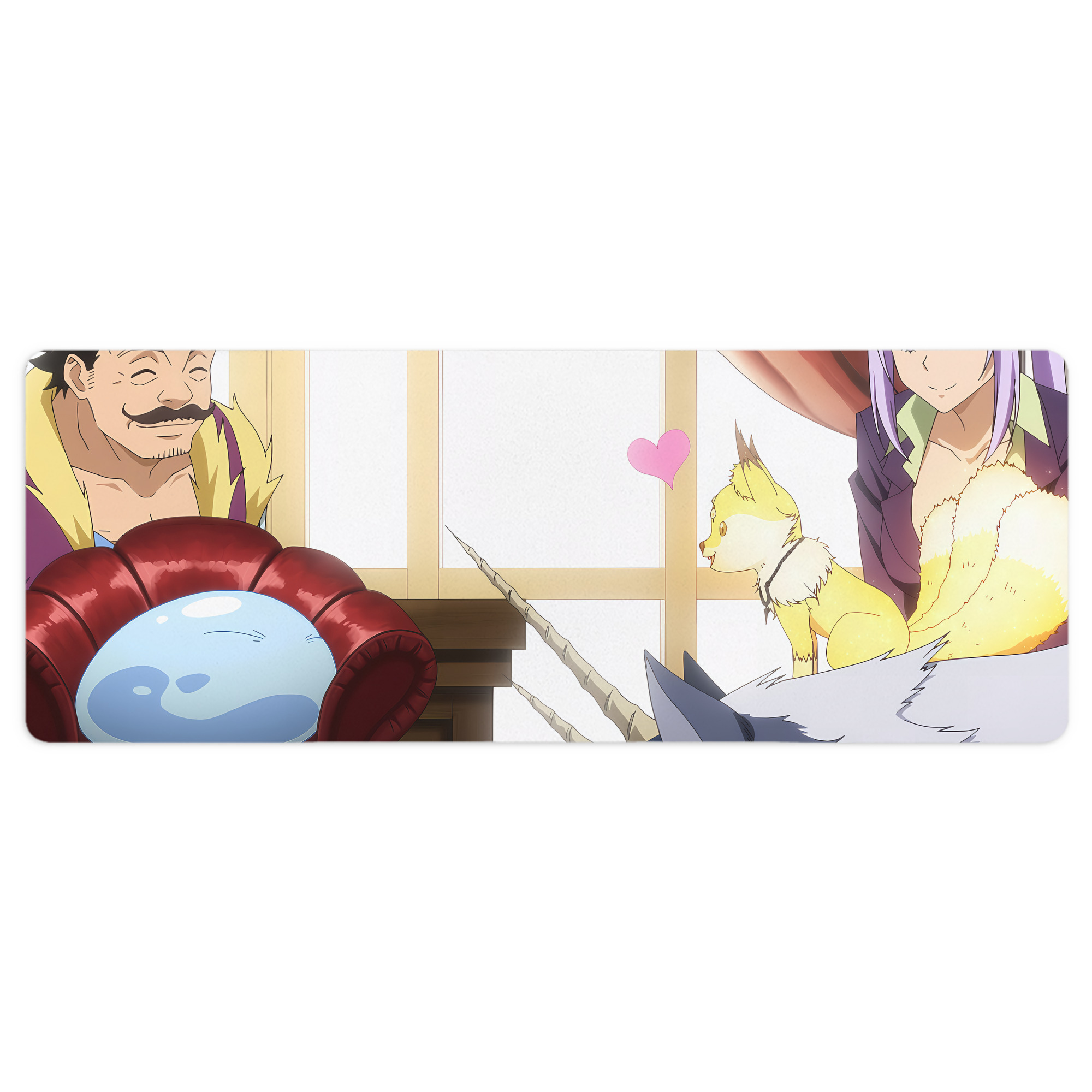 （画像用） 転スラ Regarding Reincarnated to Slime ステッチ加工 大判デスクマット／滑り止めマウスパッド
