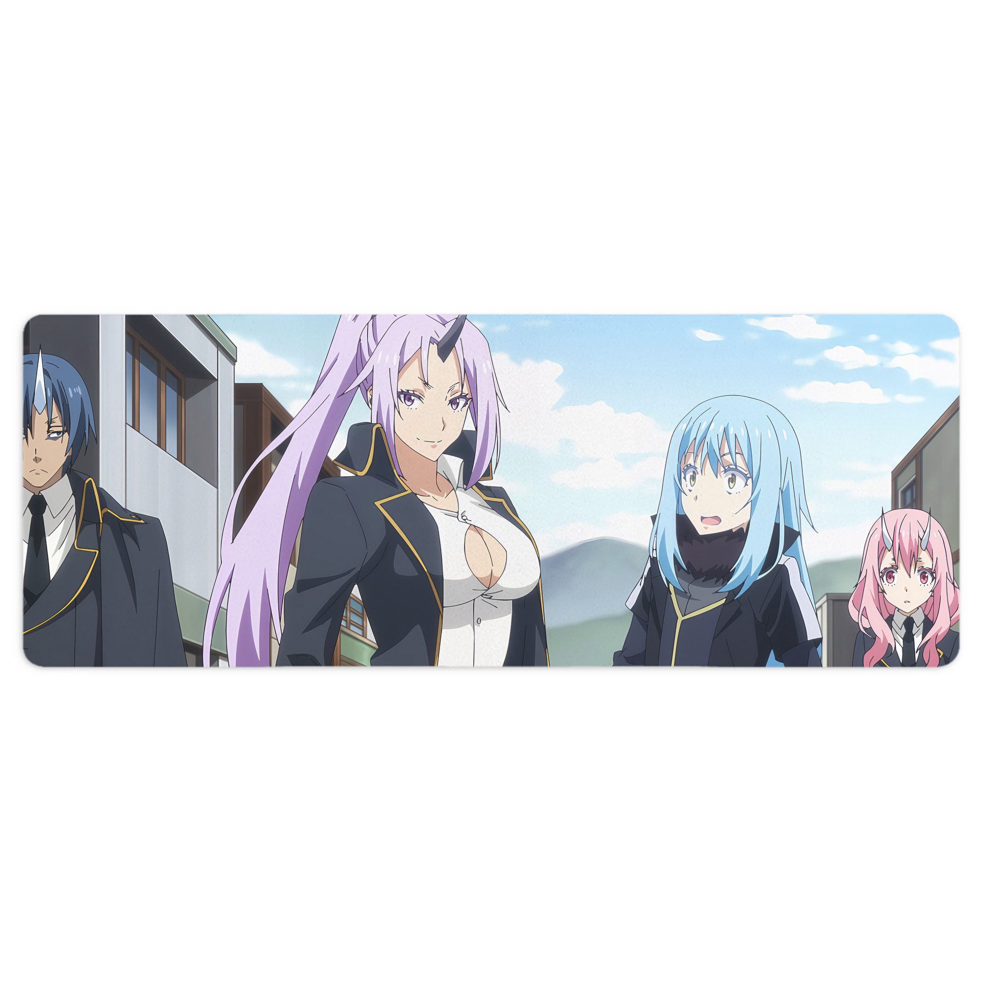 （画像用） 転スラ Regarding Reincarnated to Slime ステッチ加工 大判デスクマット／滑り止めマウスパッド