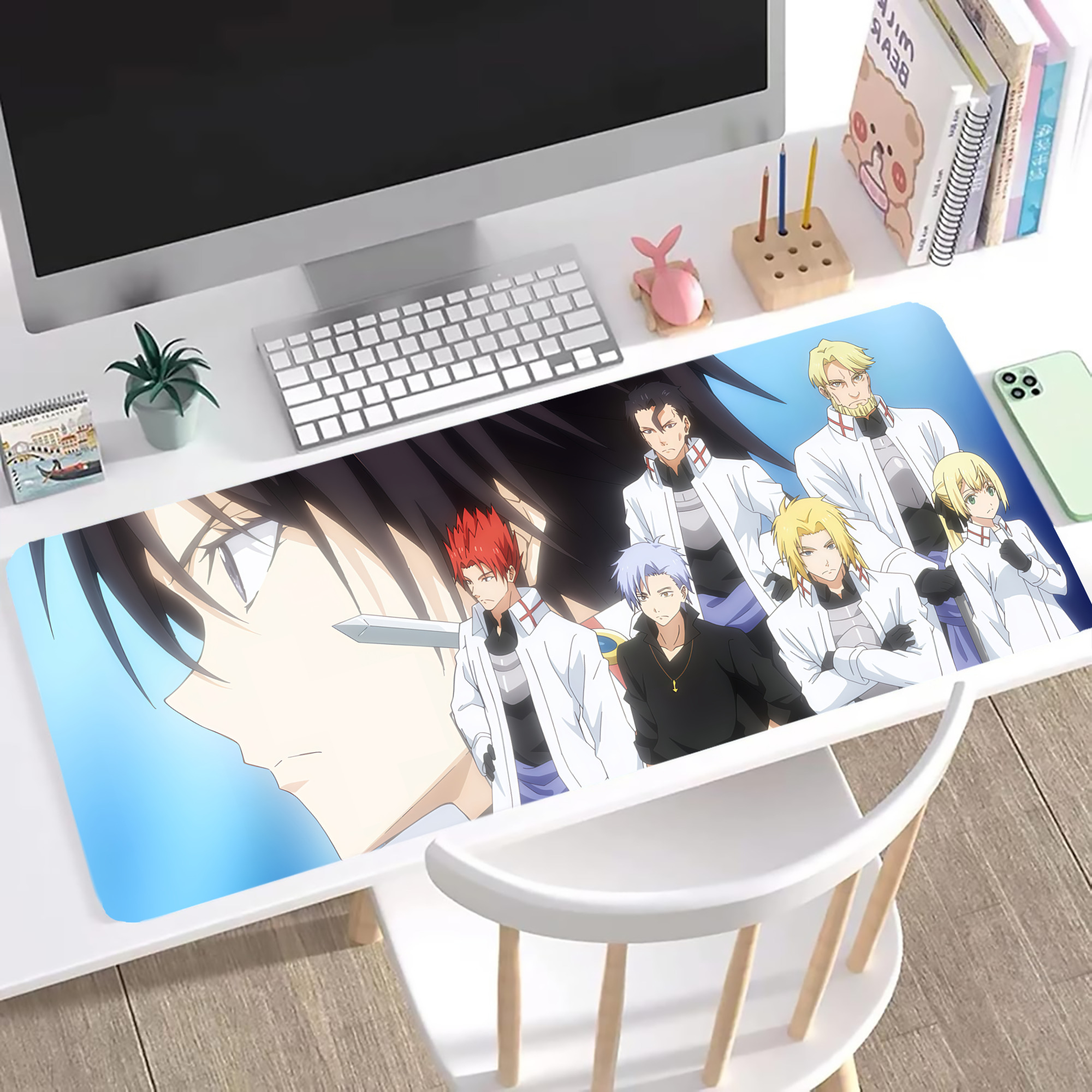 （画像用） 転スラ Regarding Reincarnated to Slime ステッチ加工 大判デスクマット／滑り止めマウスパッド