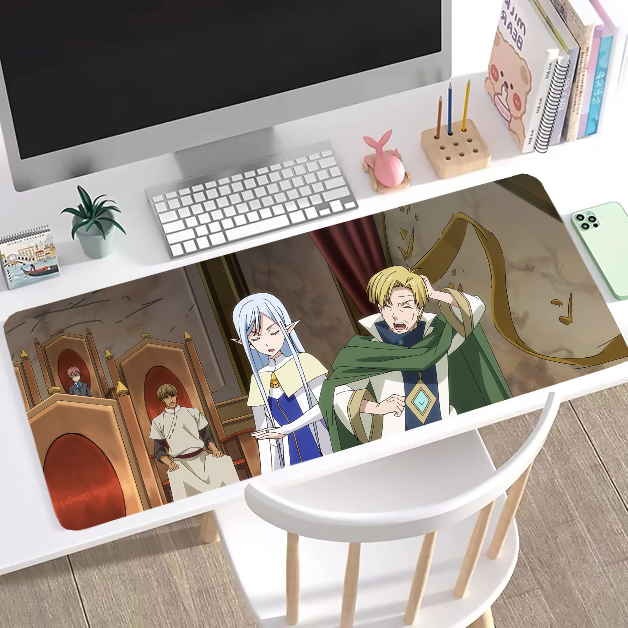 （画像用） 転スラ Regarding Reincarnated to Slime ステッチ加工 大判デスクマット／滑り止めマウスパッド