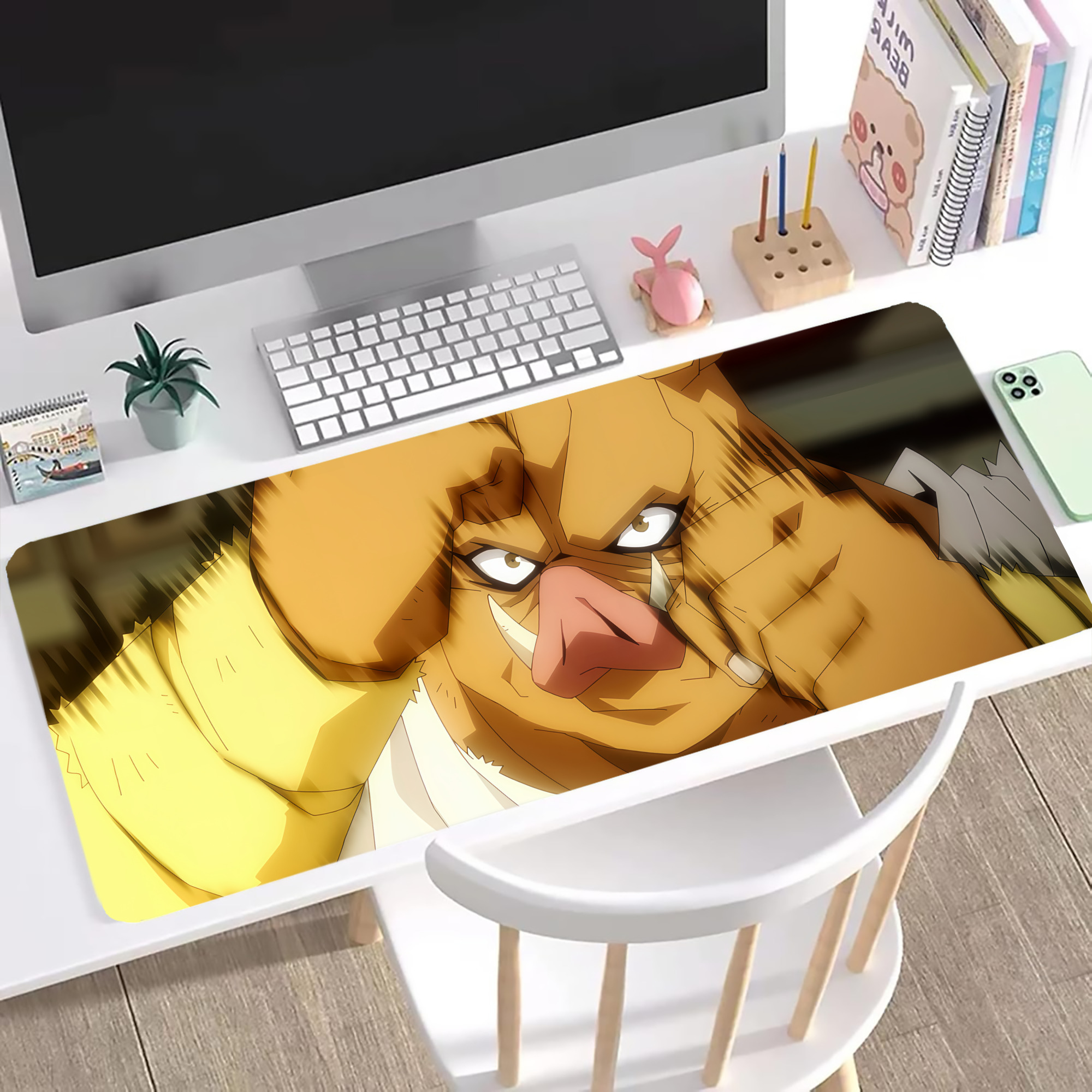 （画像用） 転スラ Regarding Reincarnated to Slime ステッチ加工 大判デスクマット／滑り止めマウスパッド