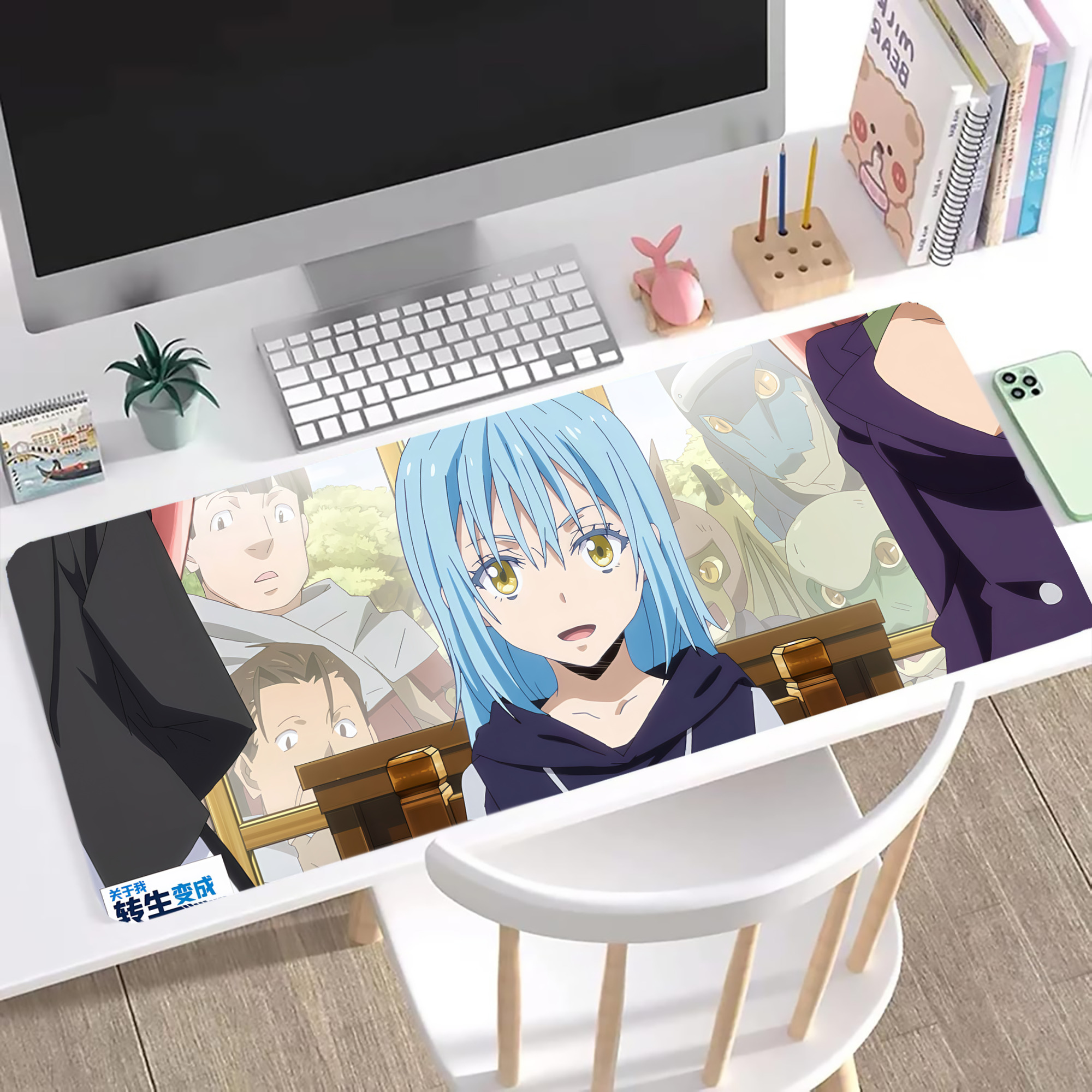 （画像用） 転スラ Regarding Reincarnated to Slime ステッチ加工 大判デスクマット／滑り止めマウスパッド