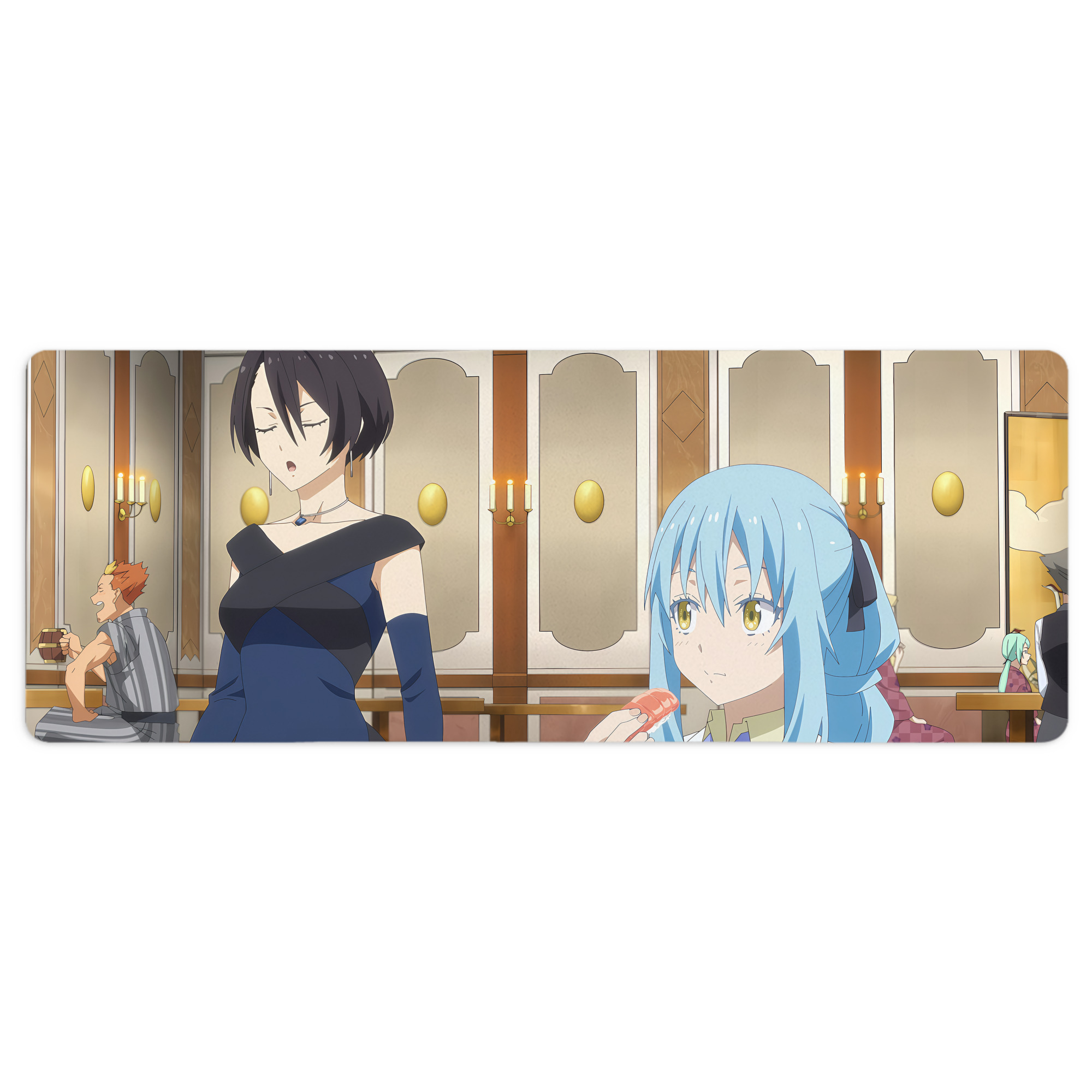 （画像用） 転スラ Regarding Reincarnated to Slime ステッチ加工 大判デスクマット／滑り止めマウスパッド