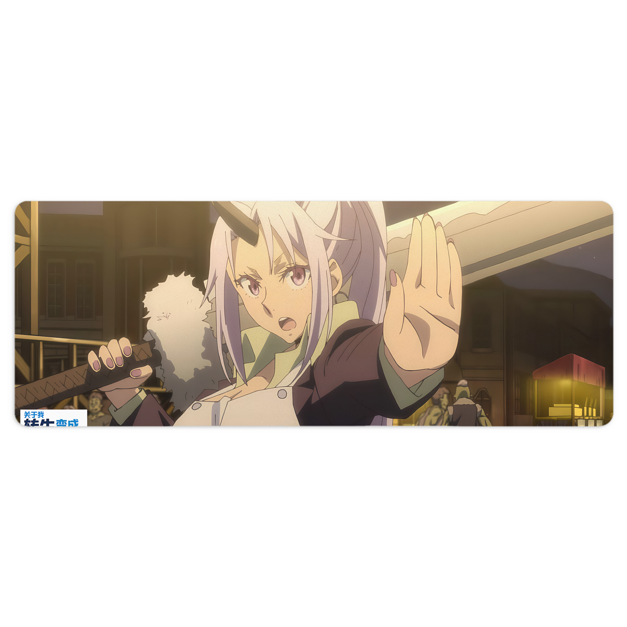 （画像用） 転スラ Regarding Reincarnated to Slime ステッチ加工 大判デスクマット／滑り止めマウスパッド