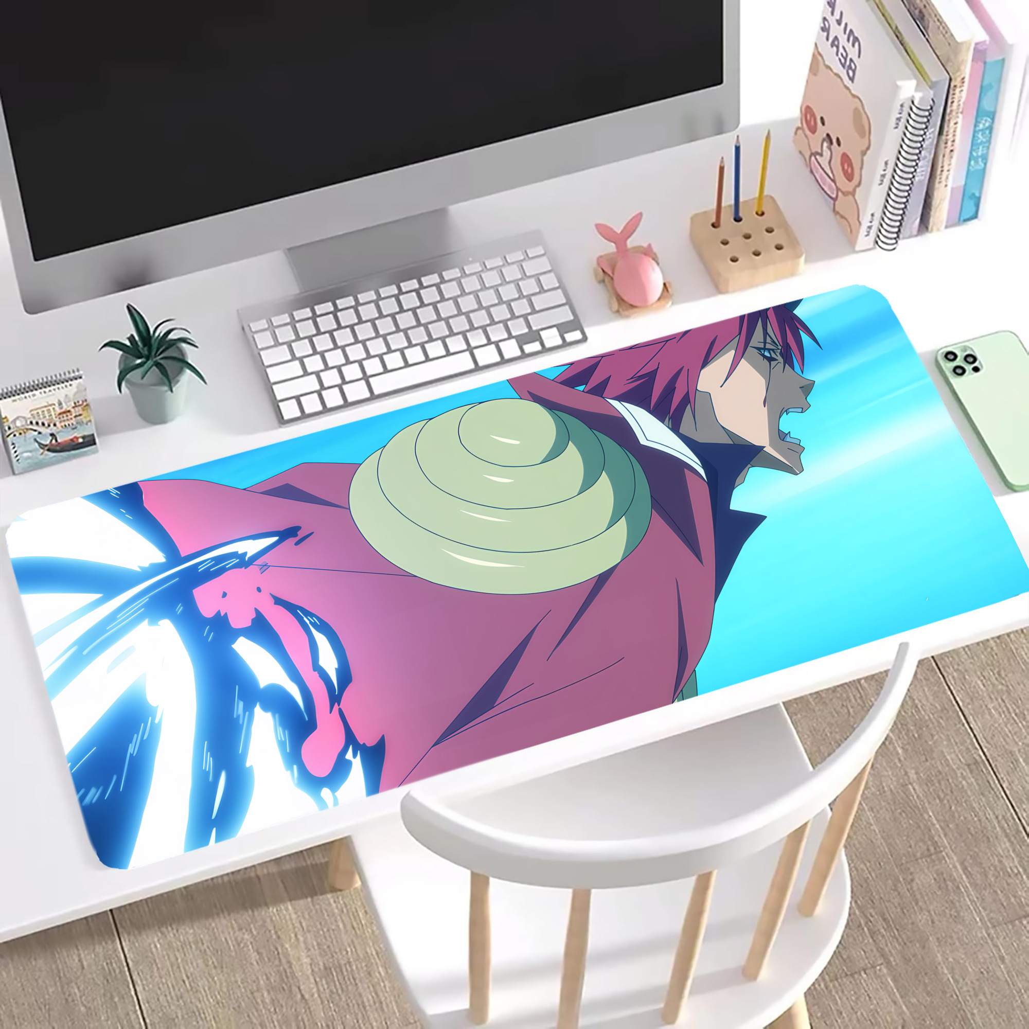（画像用） 転スラ Regarding Reincarnated to Slime ステッチ加工 大判デスクマット／滑り止めマウスパッド
