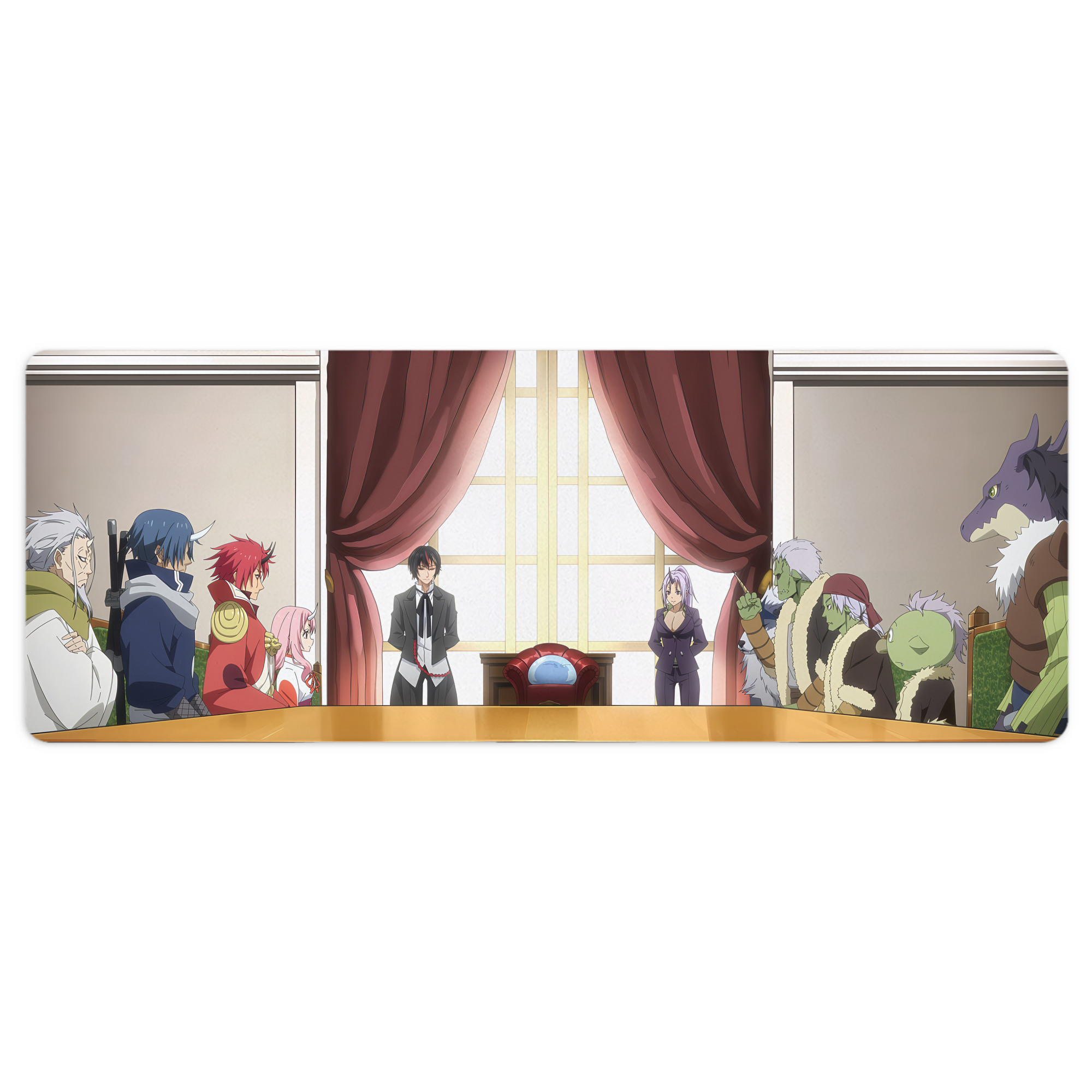 （画像用） 転スラ Regarding Reincarnated to Slime ステッチ加工 大判デスクマット／滑り止めマウスパッド
