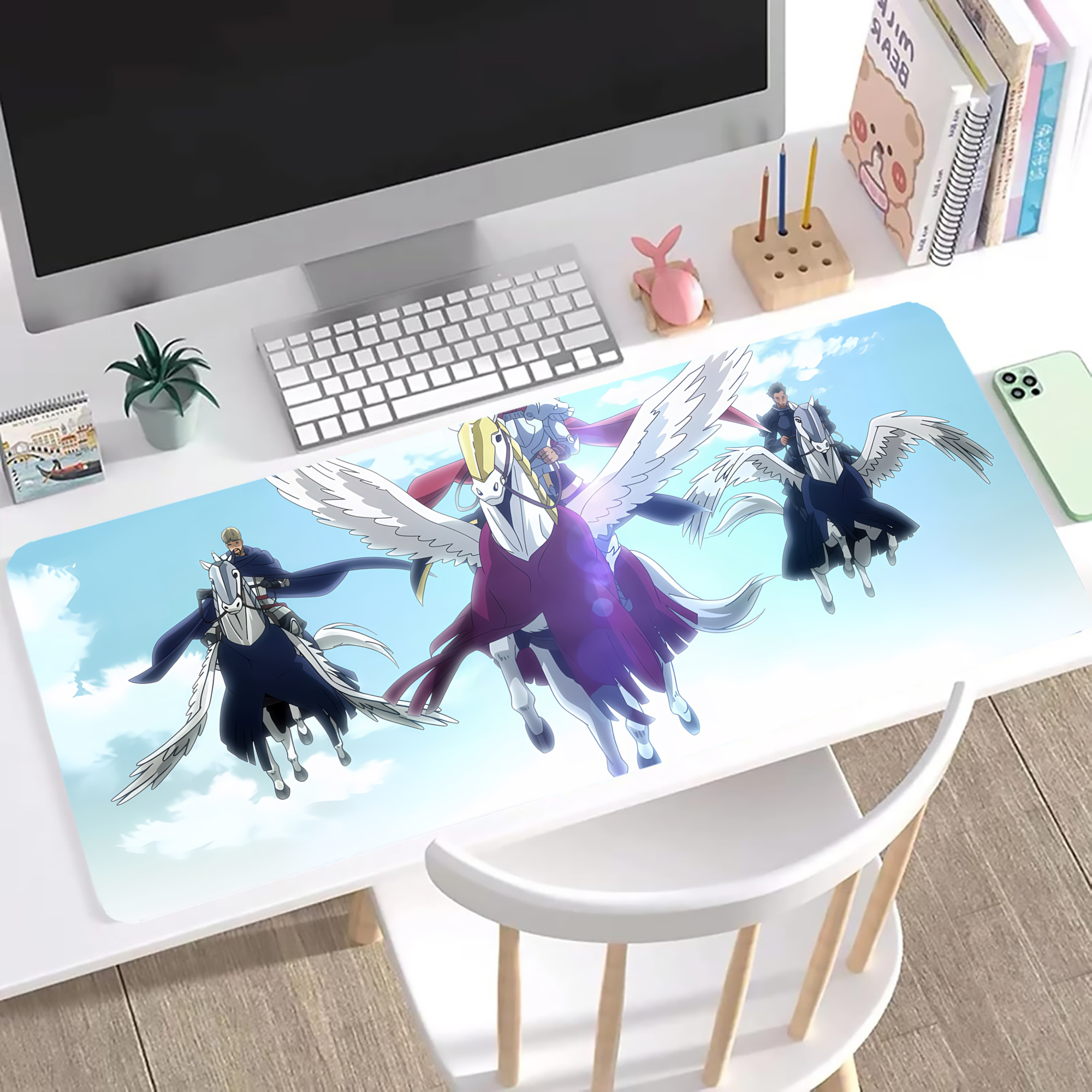 （画像用） 転スラ Regarding Reincarnated to Slime ステッチ加工 大判デスクマット／滑り止めマウスパッド
