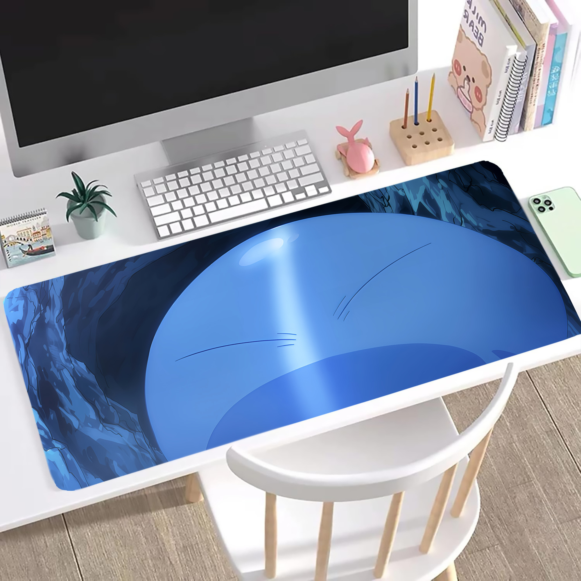 （画像用） 転スラ Regarding Reincarnated to Slime ステッチ加工 大判デスクマット／滑り止めマウスパッド
