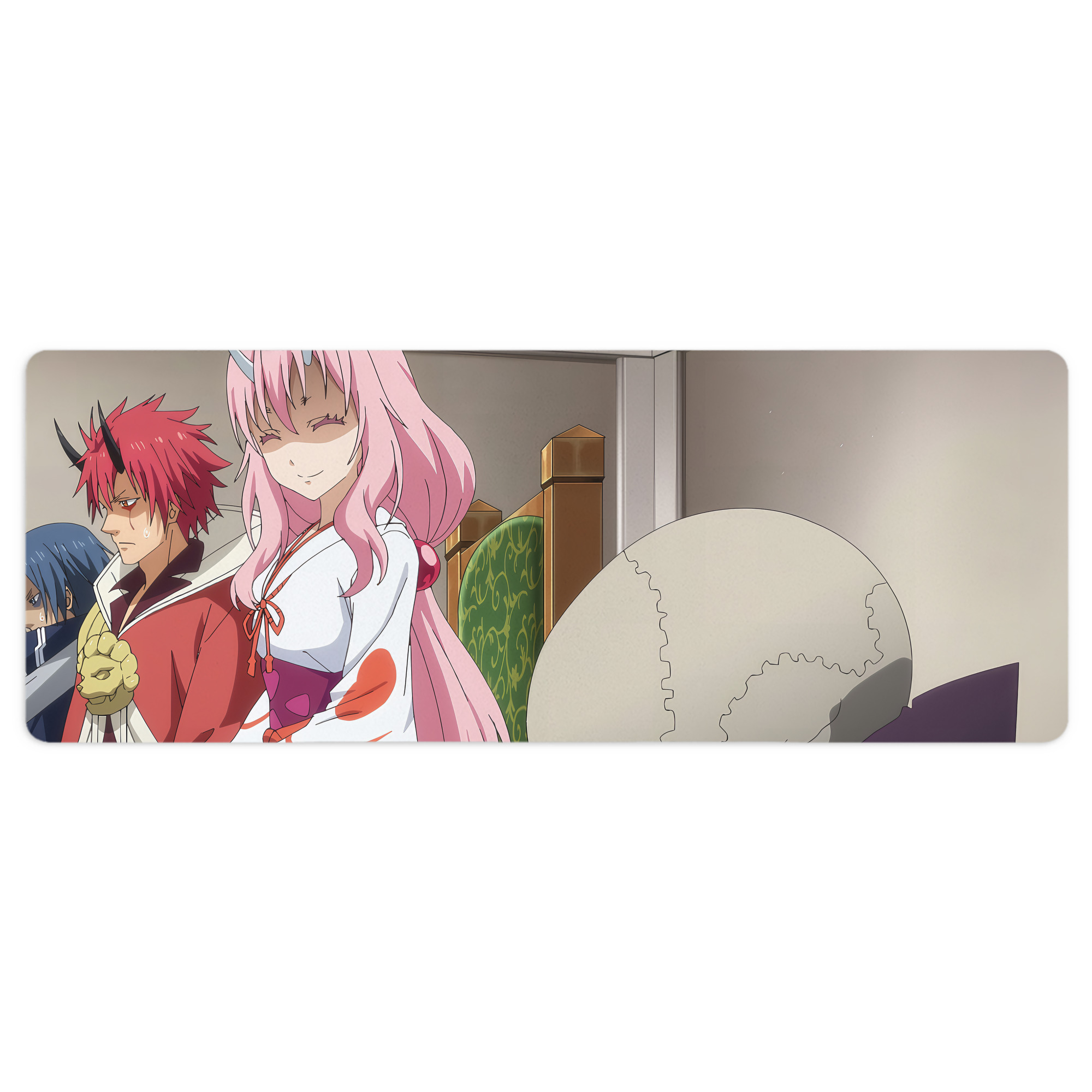 （画像用） 転スラ Regarding Reincarnated to Slime ステッチ加工 大判デスクマット／滑り止めマウスパッド