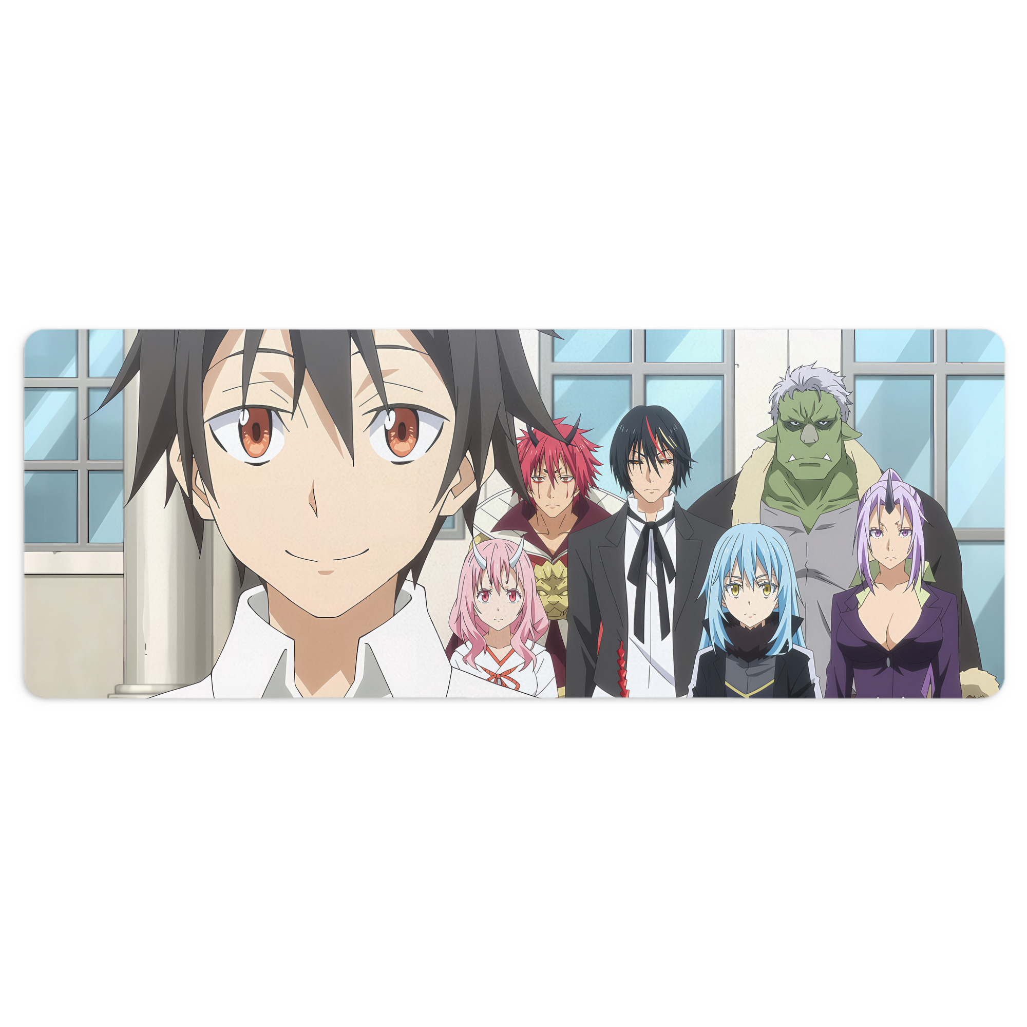 （画像用） 転スラ Regarding Reincarnated to Slime ステッチ加工 大判デスクマット／滑り止めマウスパッド