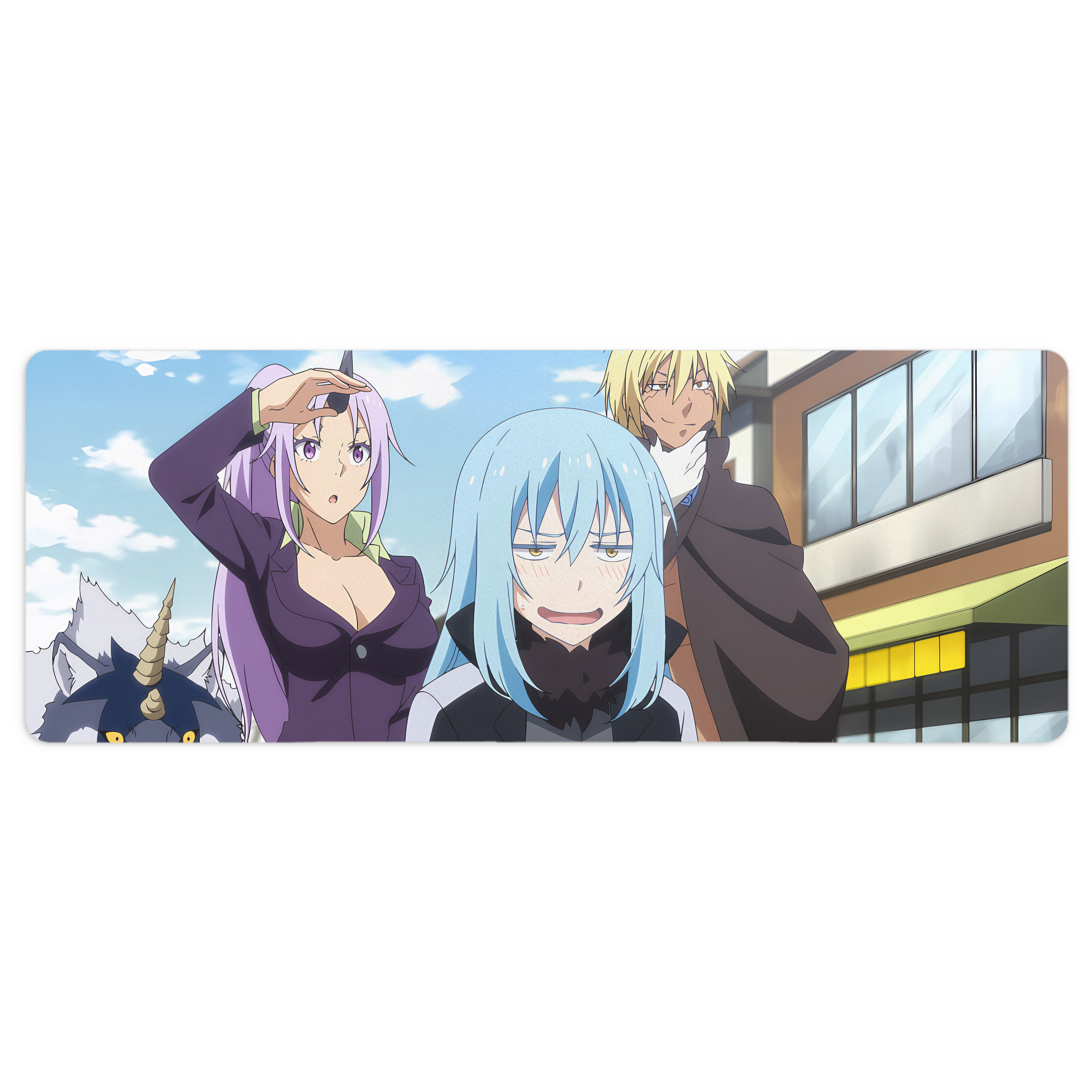 （画像用） 転スラ Regarding Reincarnated to Slime ステッチ加工 大判デスクマット／滑り止めマウスパッド