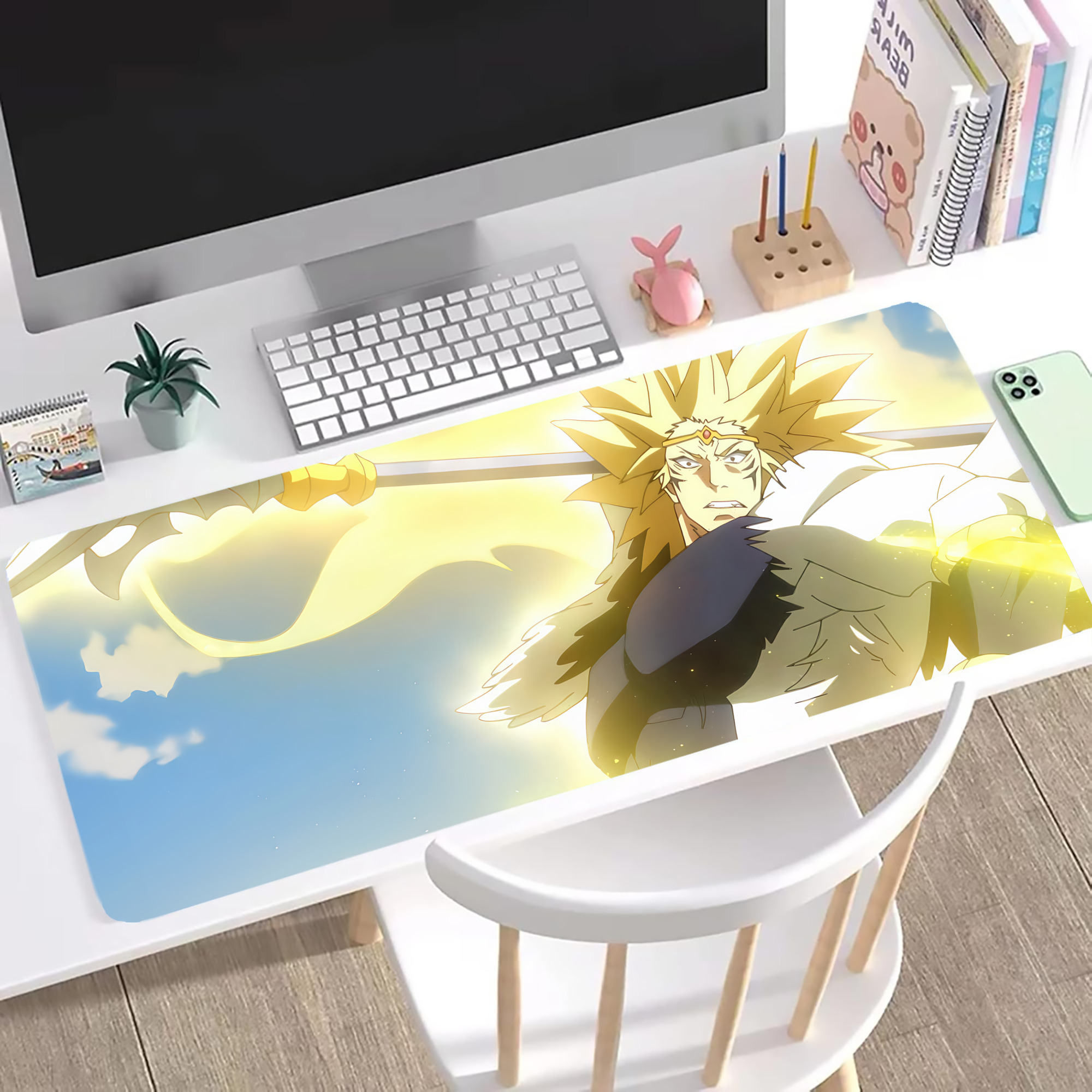 （画像用） 転スラ Regarding Reincarnated to Slime ステッチ加工 大判デスクマット／滑り止めマウスパッド
