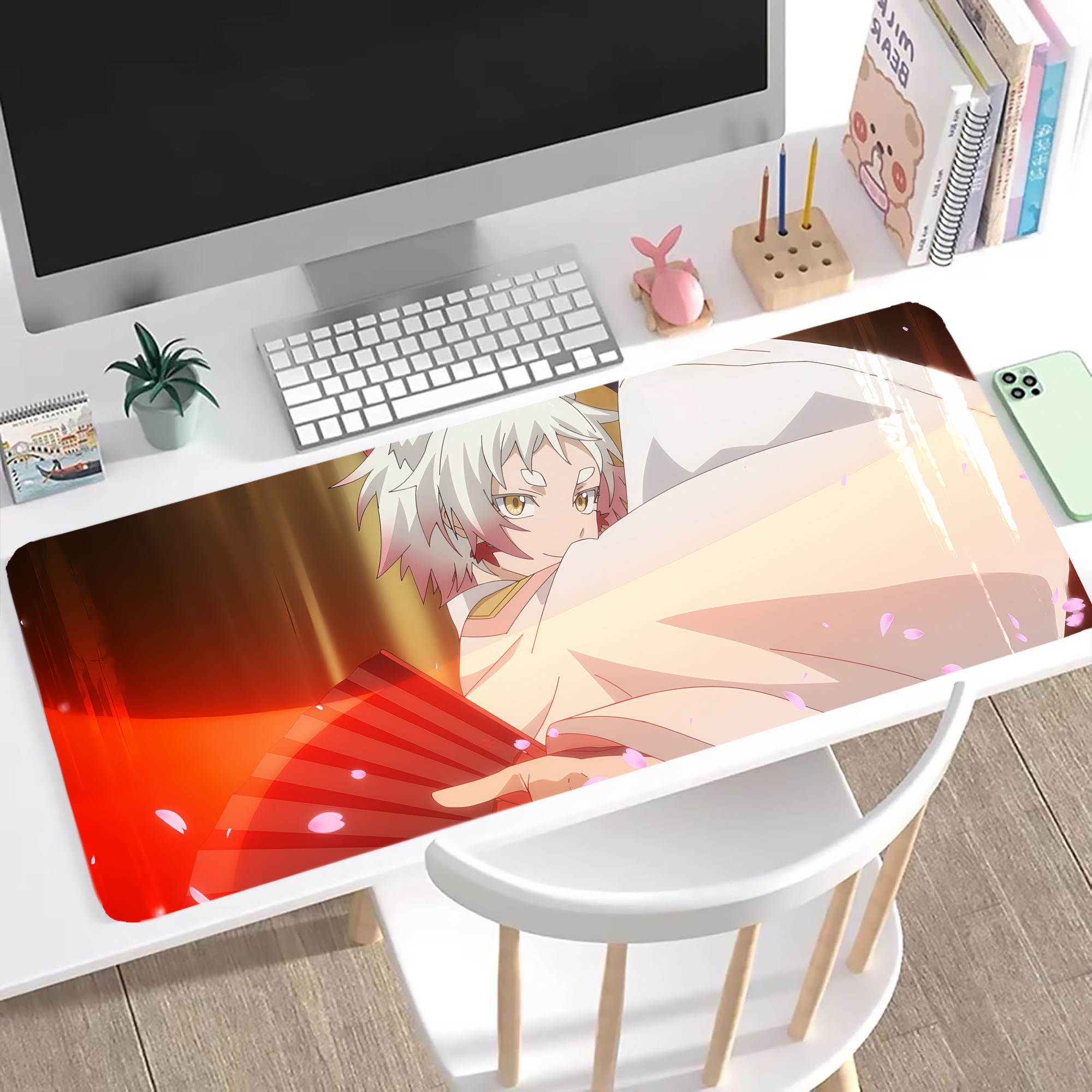 （画像用） 転スラ Regarding Reincarnated to Slime ステッチ加工 大判デスクマット／滑り止めマウスパッド