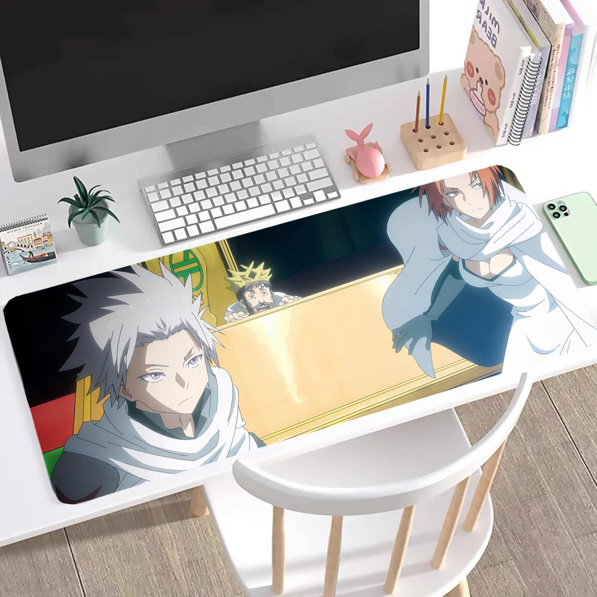 （画像用） 転スラ Regarding Reincarnated to Slime ステッチ加工 大判デスクマット／滑り止めマウスパッド