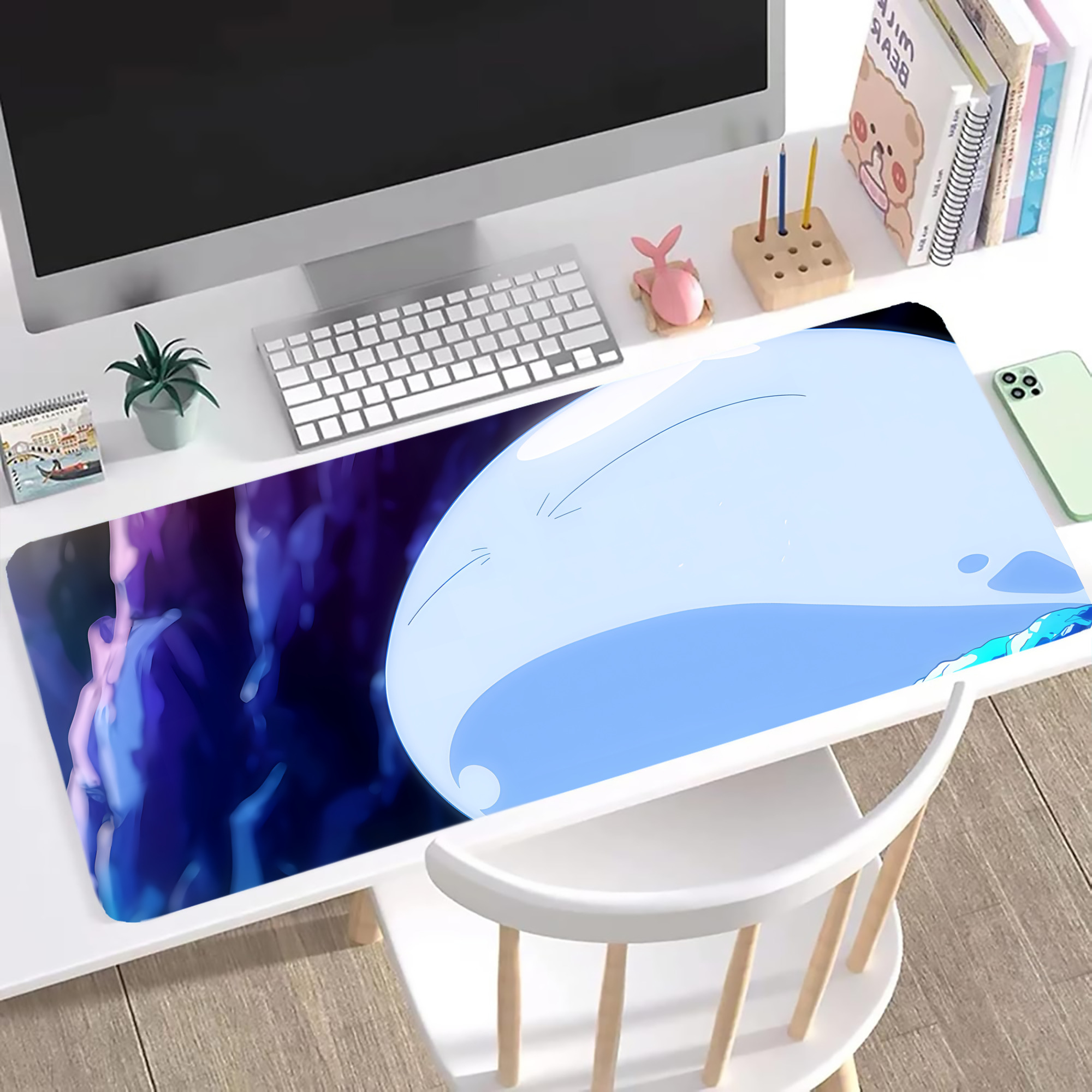 （画像用） 転スラ Regarding Reincarnated to Slime ステッチ加工 大判デスクマット／滑り止めマウスパッド