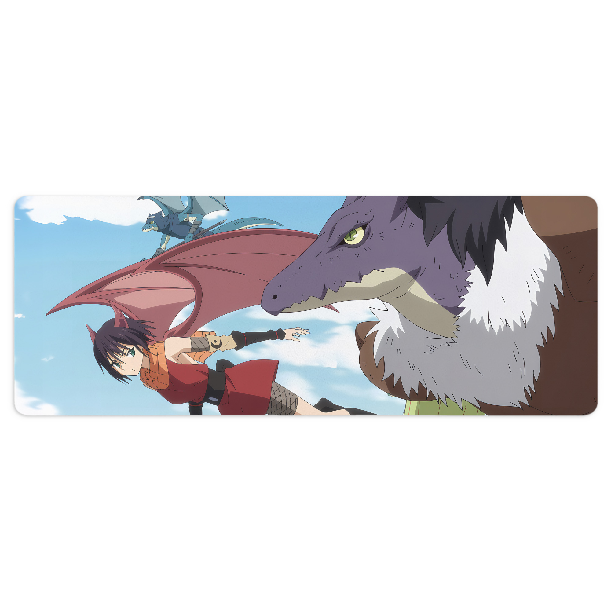 （画像用） 転スラ Regarding Reincarnated to Slime ステッチ加工 大判デスクマット／滑り止めマウスパッド