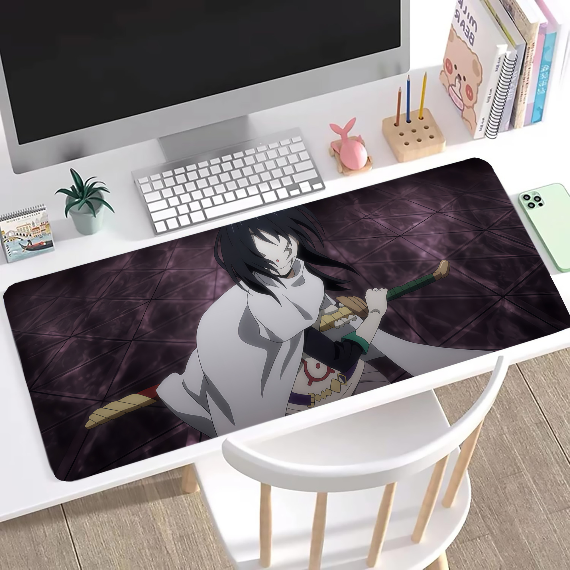 （画像用） 転スラ Regarding Reincarnated to Slime ステッチ加工 大判デスクマット／滑り止めマウスパッド